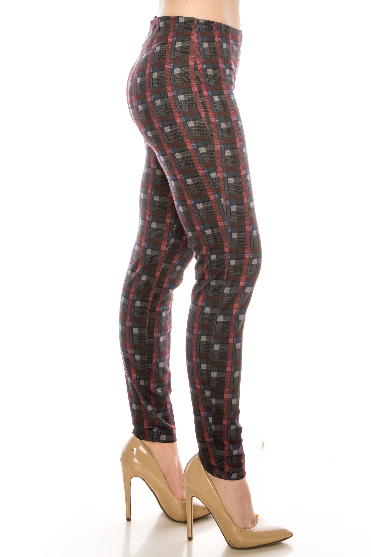 Zac & Rachel Plaid Figure Defining Legging Pants