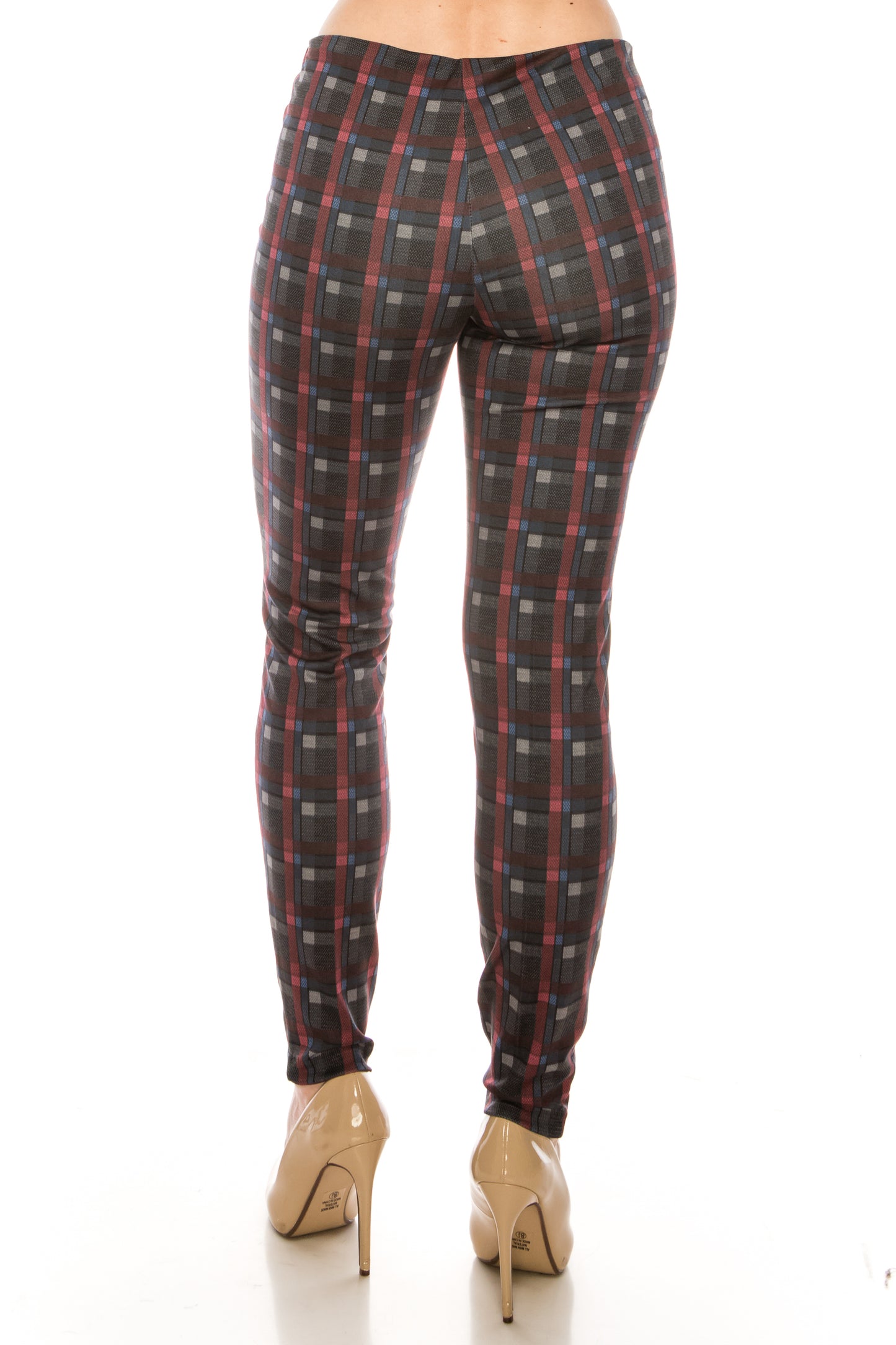 Zac & Rachel Plaid Figure Defining Legging Pants