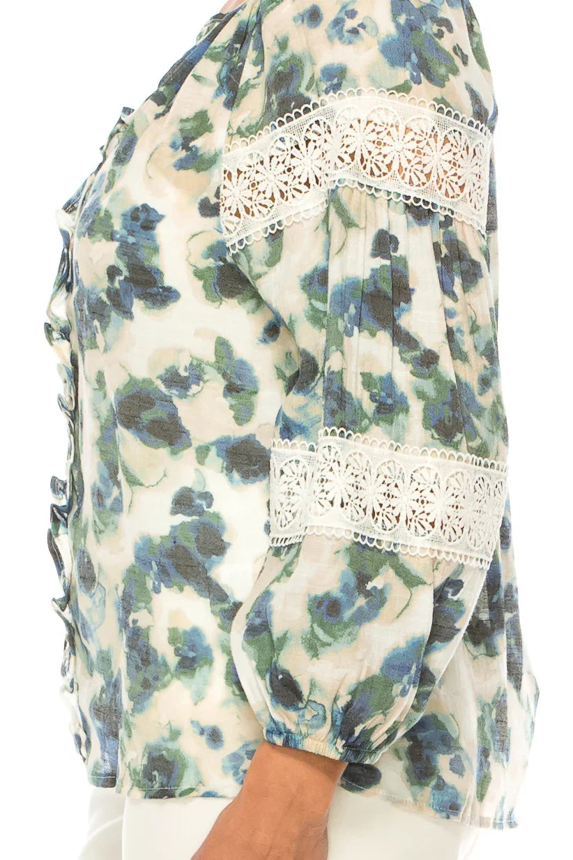 Zac & Rachel Embroidered Peasant Top