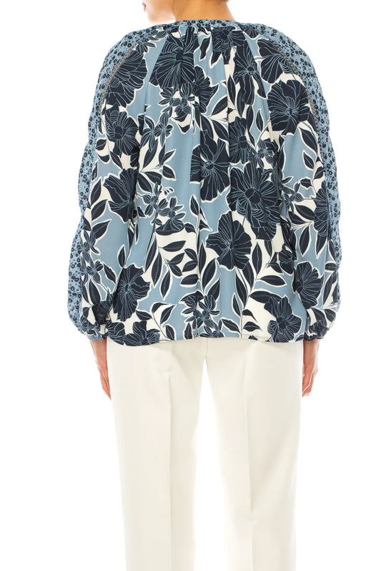 Zac & Rachel Flower Print Button Down Top