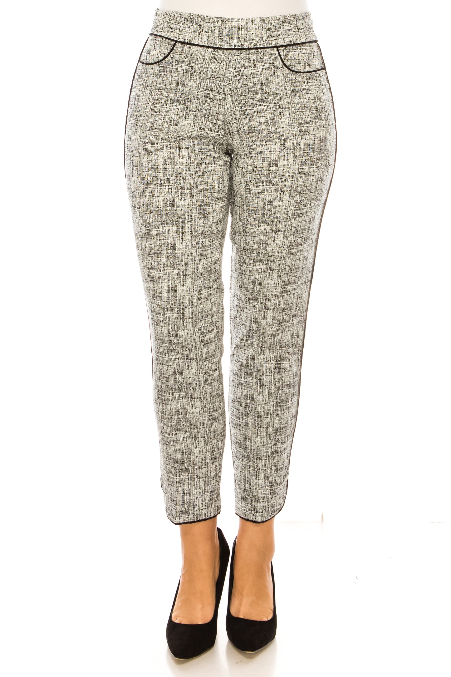Zac & Rachel Trim Detail Slim Leg Pull-On Pants