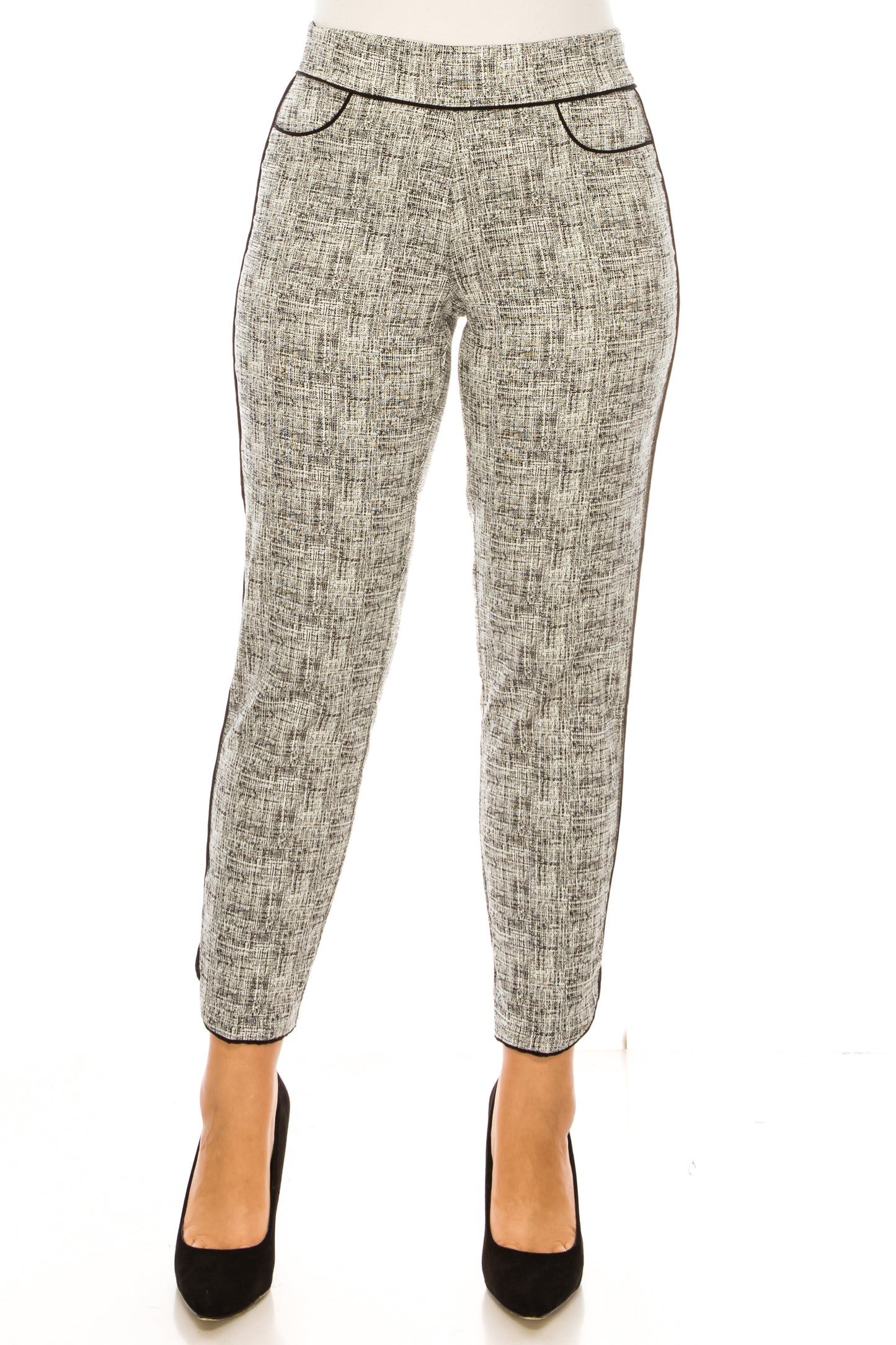 Zac & Rachel Trim Detail Slim Leg Pull-On Pants