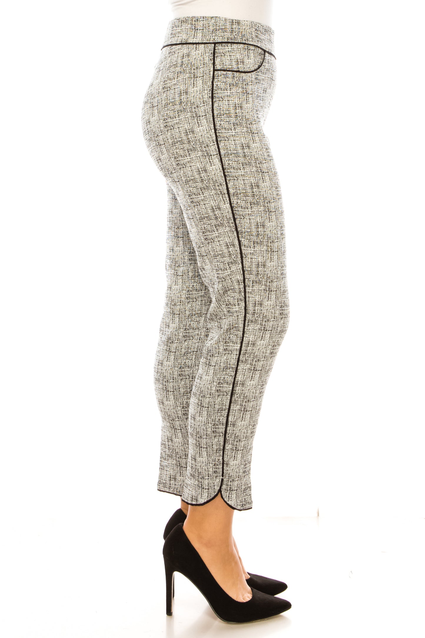 Zac & Rachel Trim Detail Slim Leg Pull-On Pants