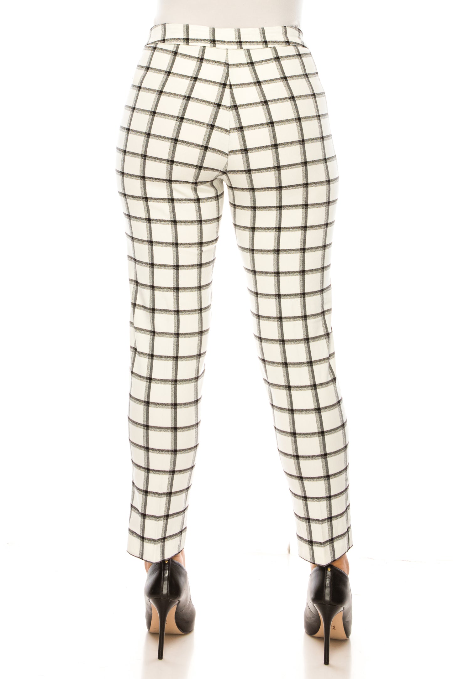 Zac & Rachel Pull-On Slim Leg Checkered Pants