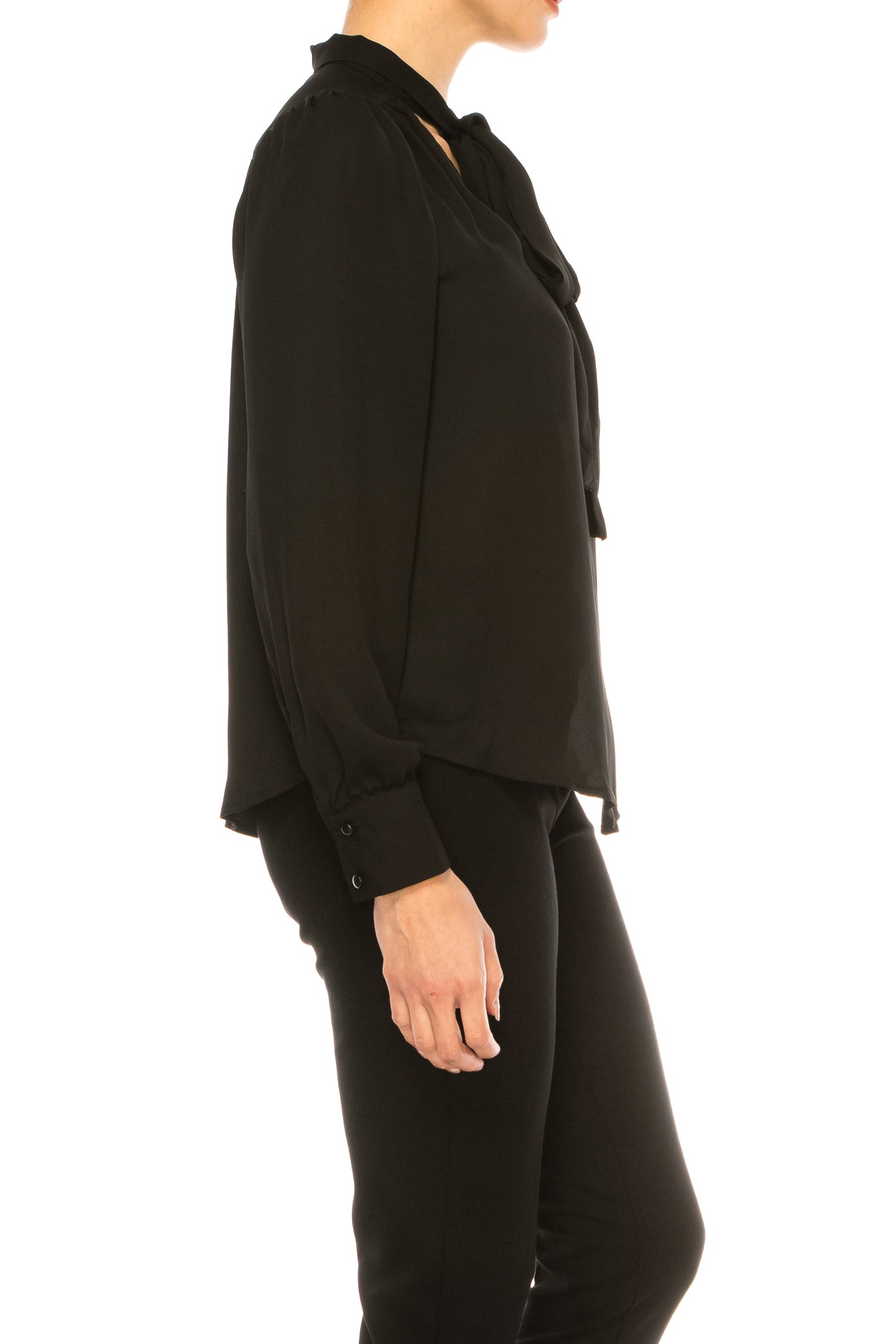 Zac & Rachel Long Sleeve Neck Bow Blouse