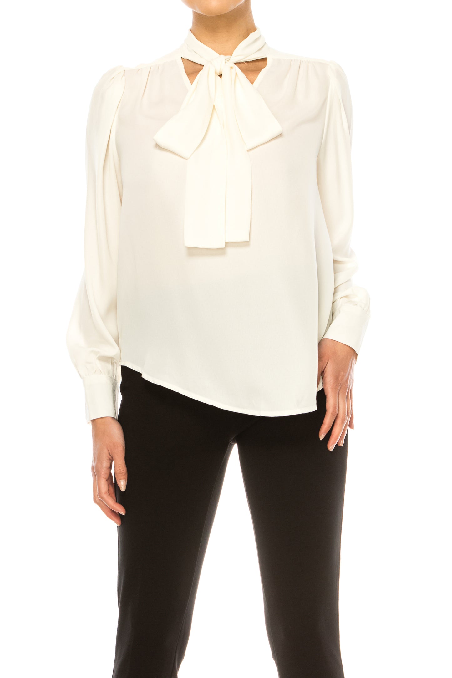 Zac & Rachel Long Sleeve Neck Bow Blouse