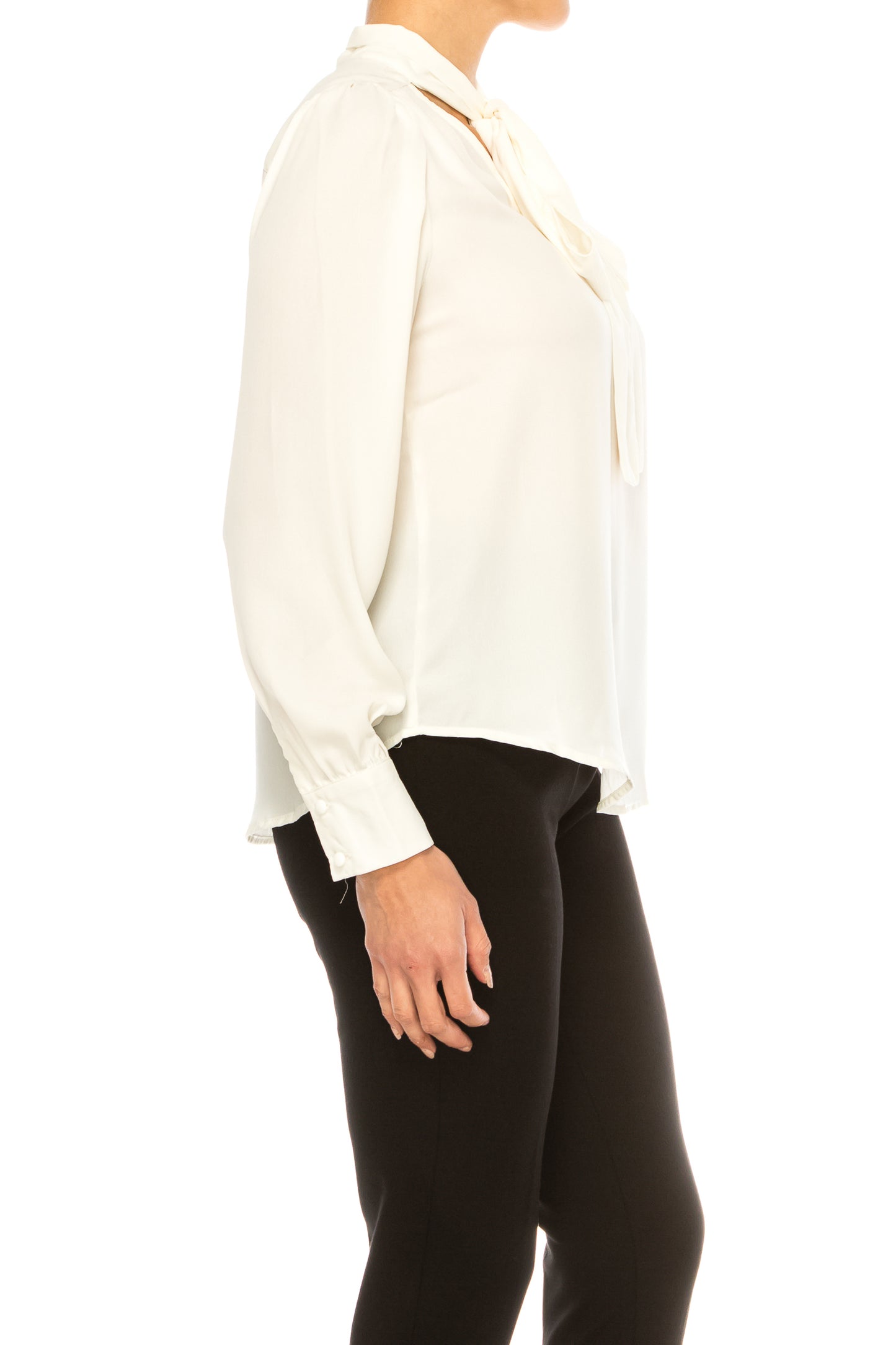 Zac & Rachel Long Sleeve Neck Bow Blouse