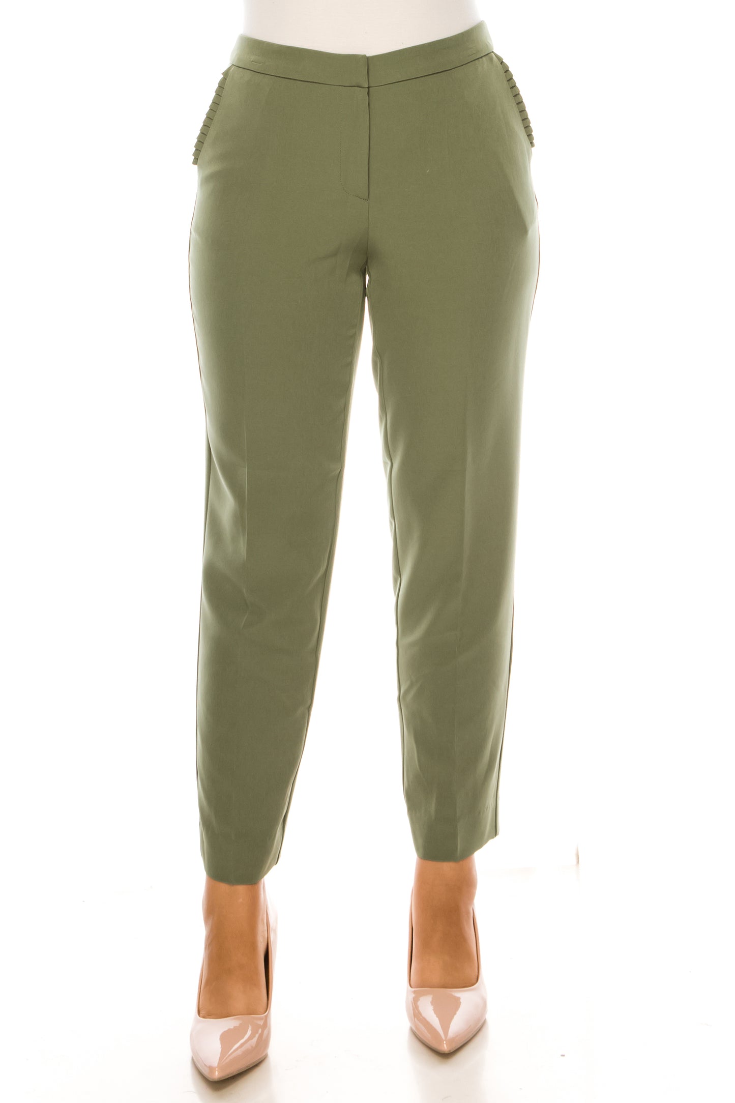 Zac & Rachel Pleated Pocket Slim Ankle Pants