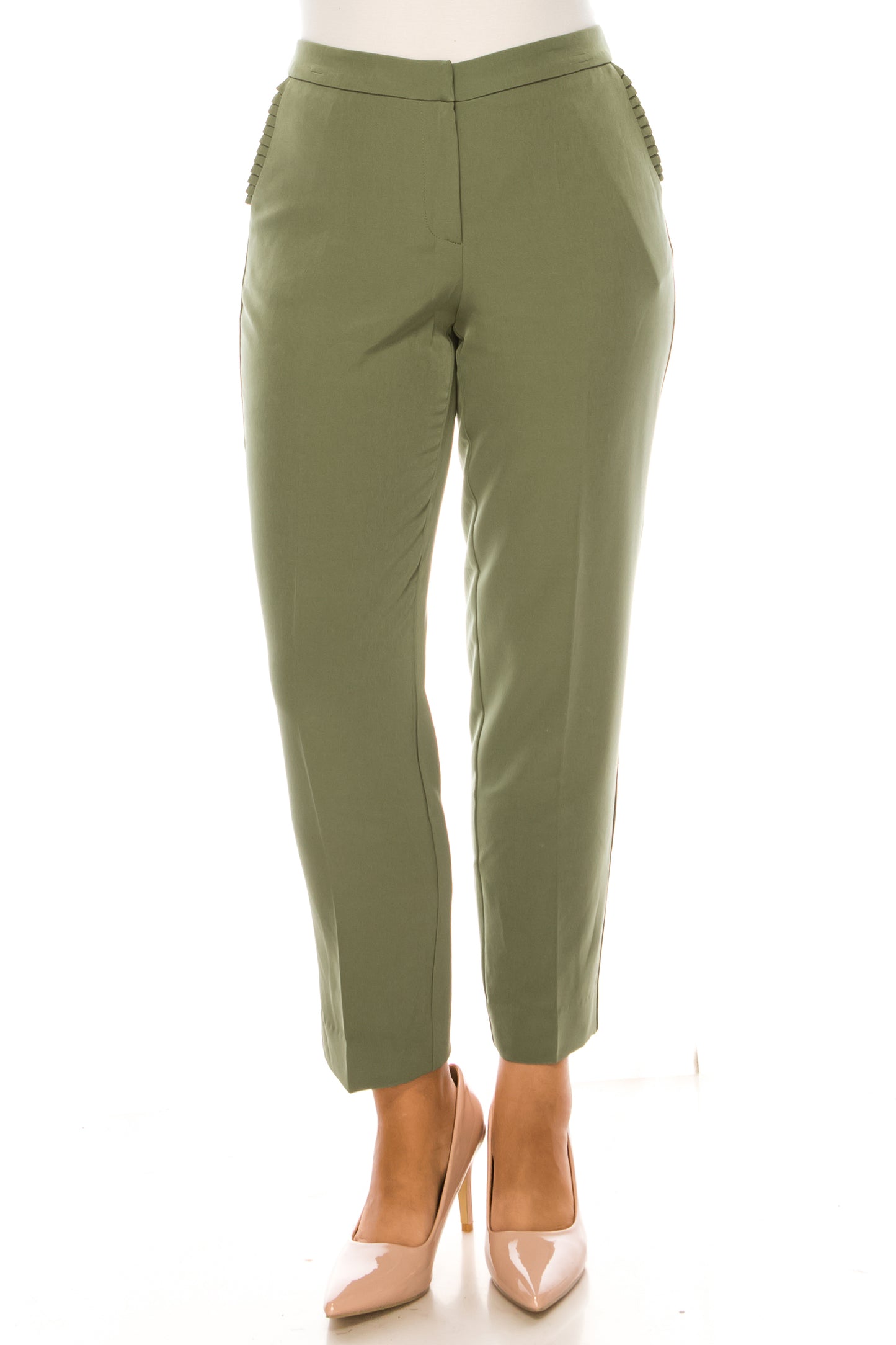 Zac & Rachel Pleated Pocket Slim Ankle Pants