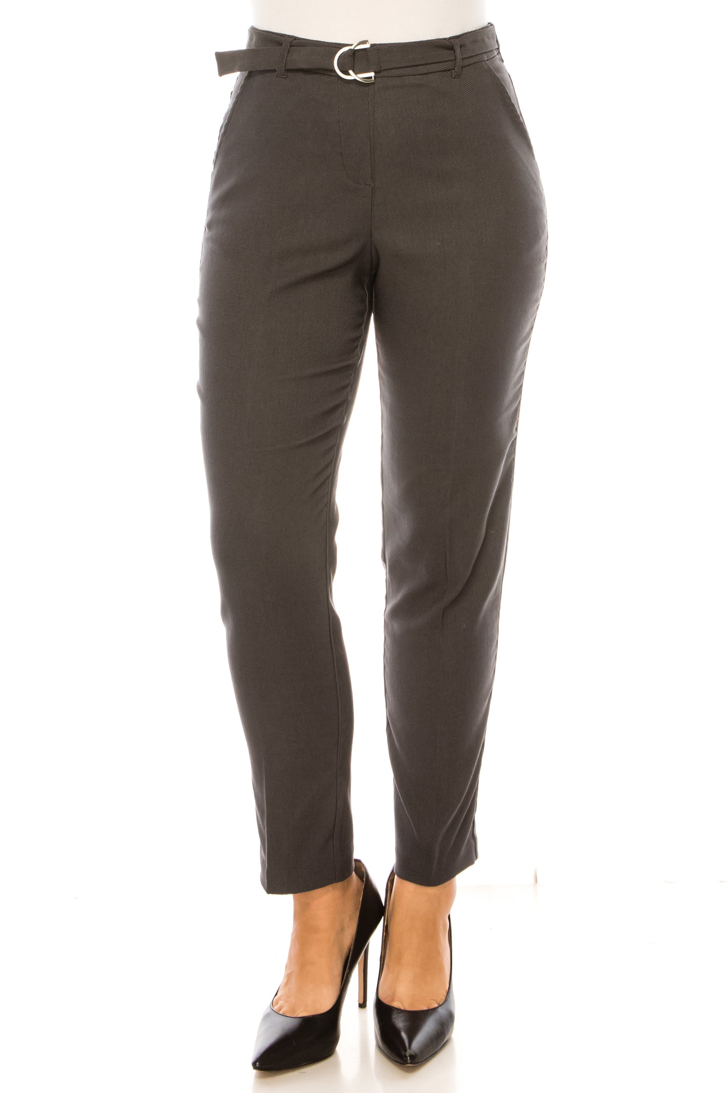 Zac & Rachel Belted Slim Fit Ankle Pants