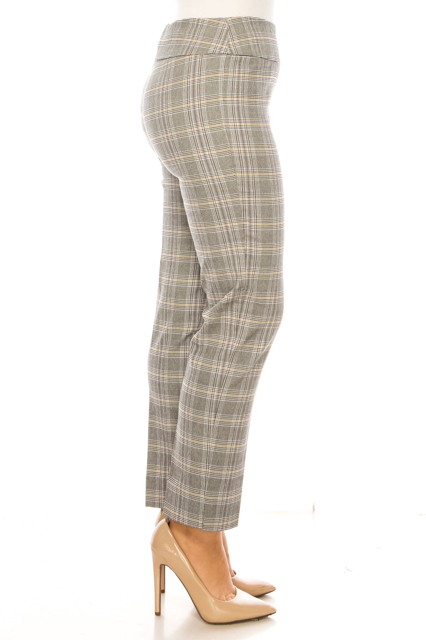 Zac & Rachel Straight Leg Pull-On Plaid Pants