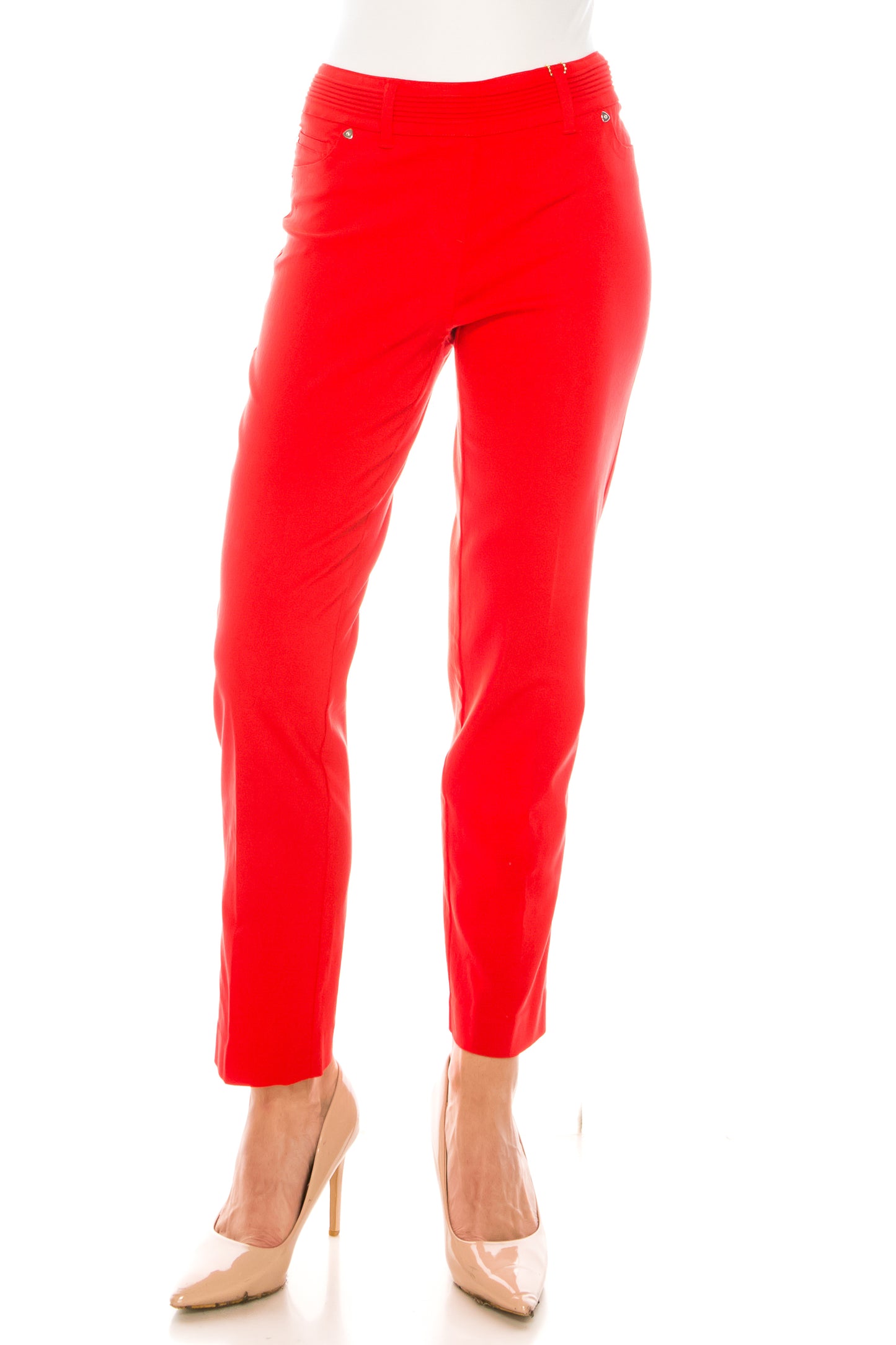 Zac & Rachel Slim Ankle Pleated Waistline Jeggings