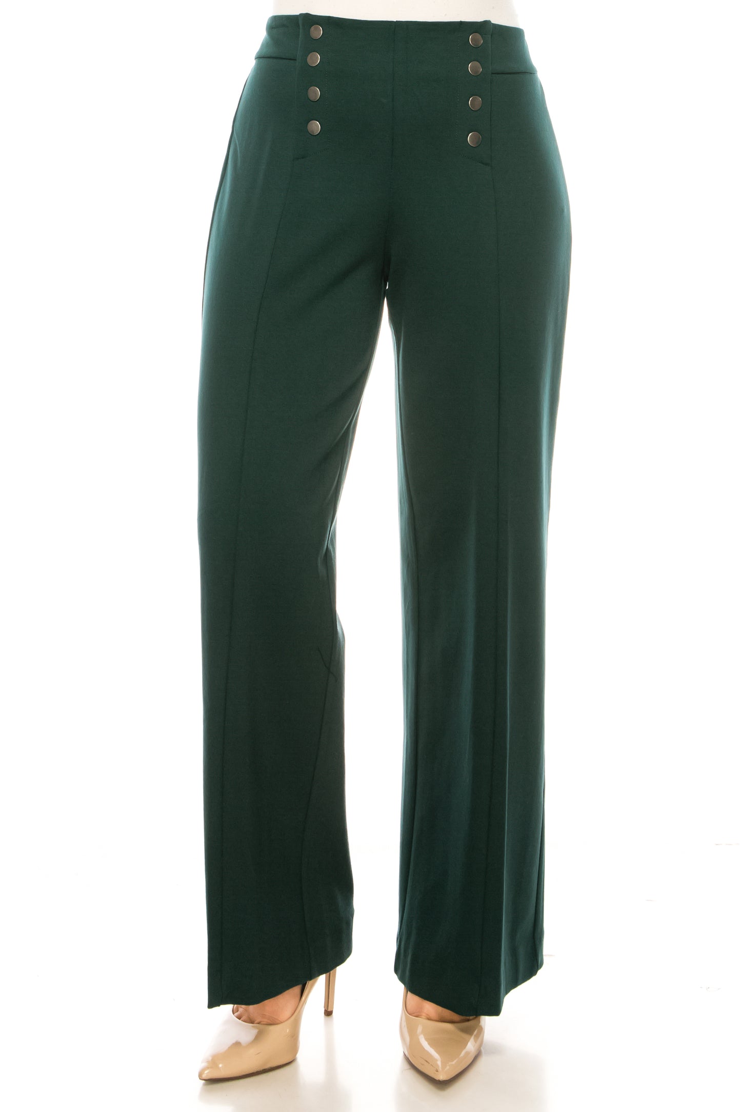Zac & Rachel Sailor Button Wide Leg Dress Pants