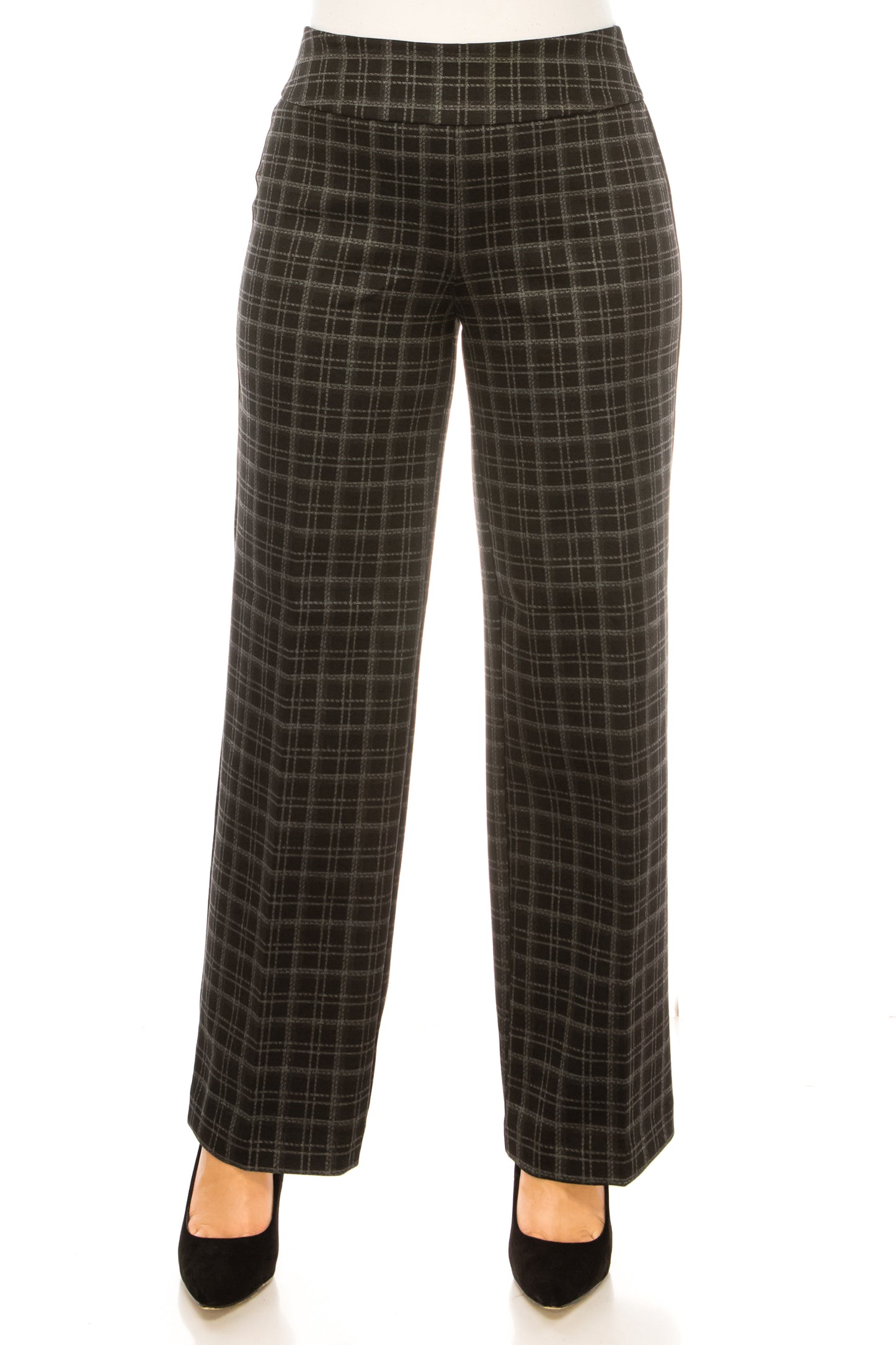 Zac & Rachel Wide Leg Elastic Waist Printed Pants