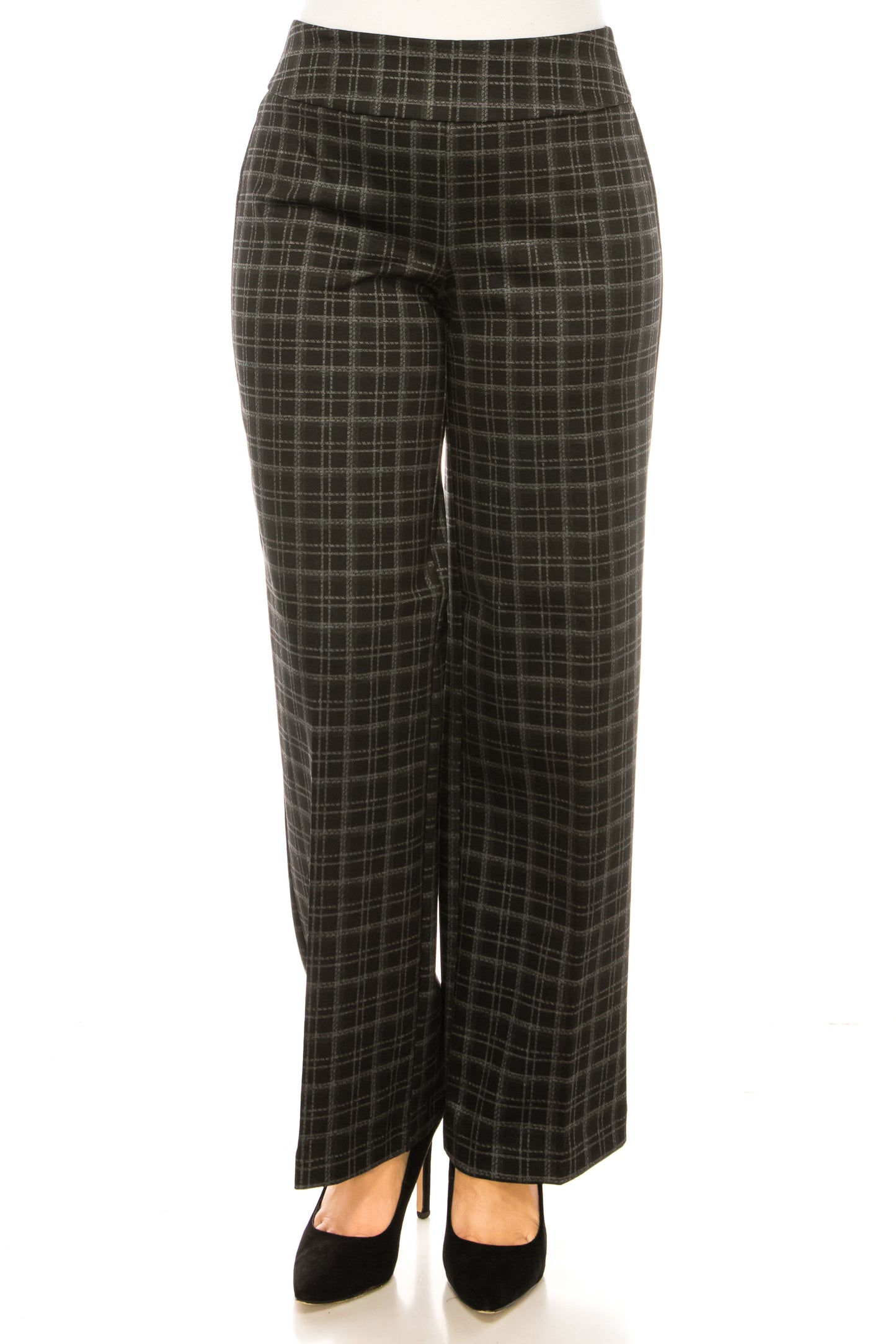 Zac & Rachel Wide Leg Elastic Waist Printed Pants