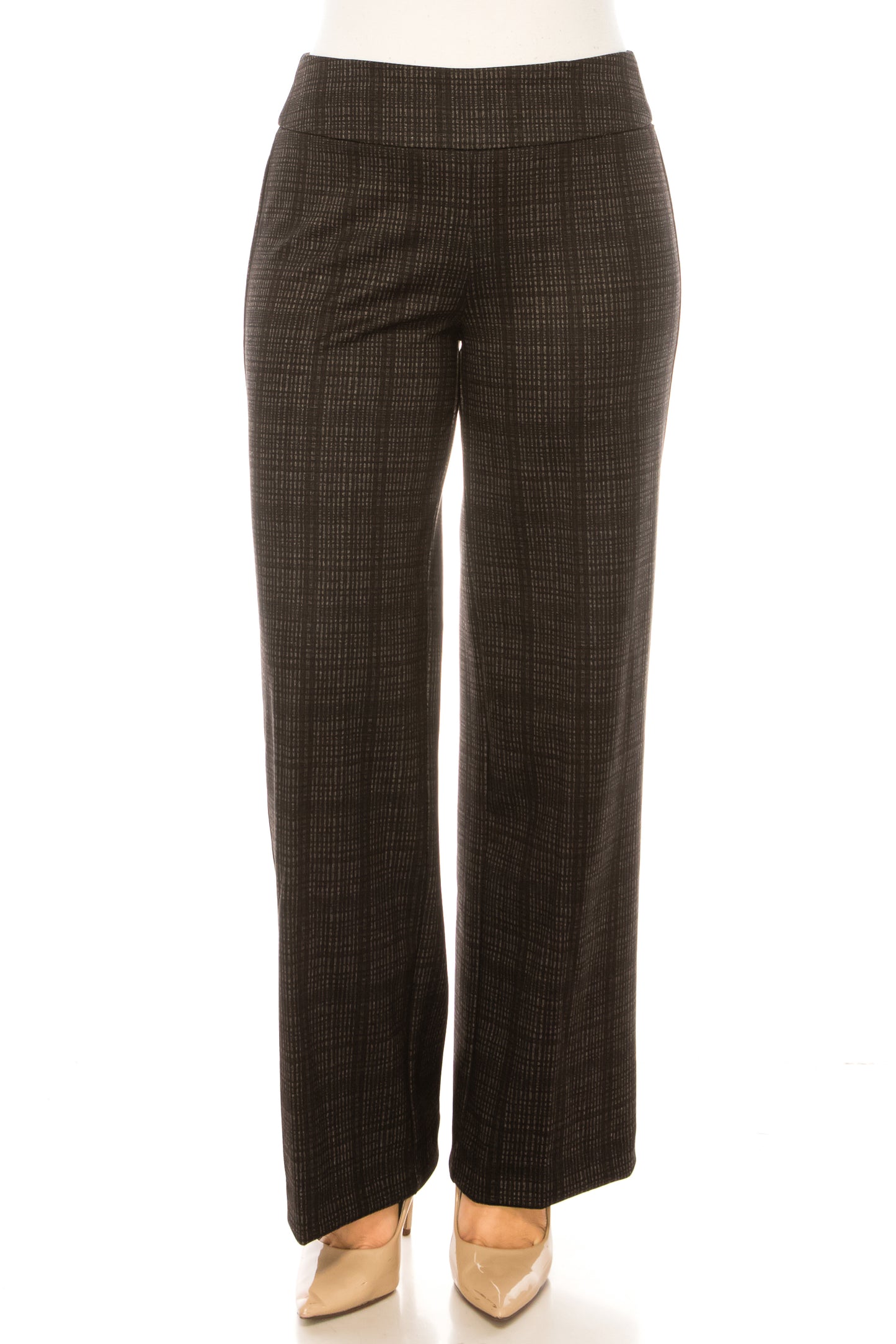 Zac & Rachel Wide Leg Elastic Waist Printed Pants