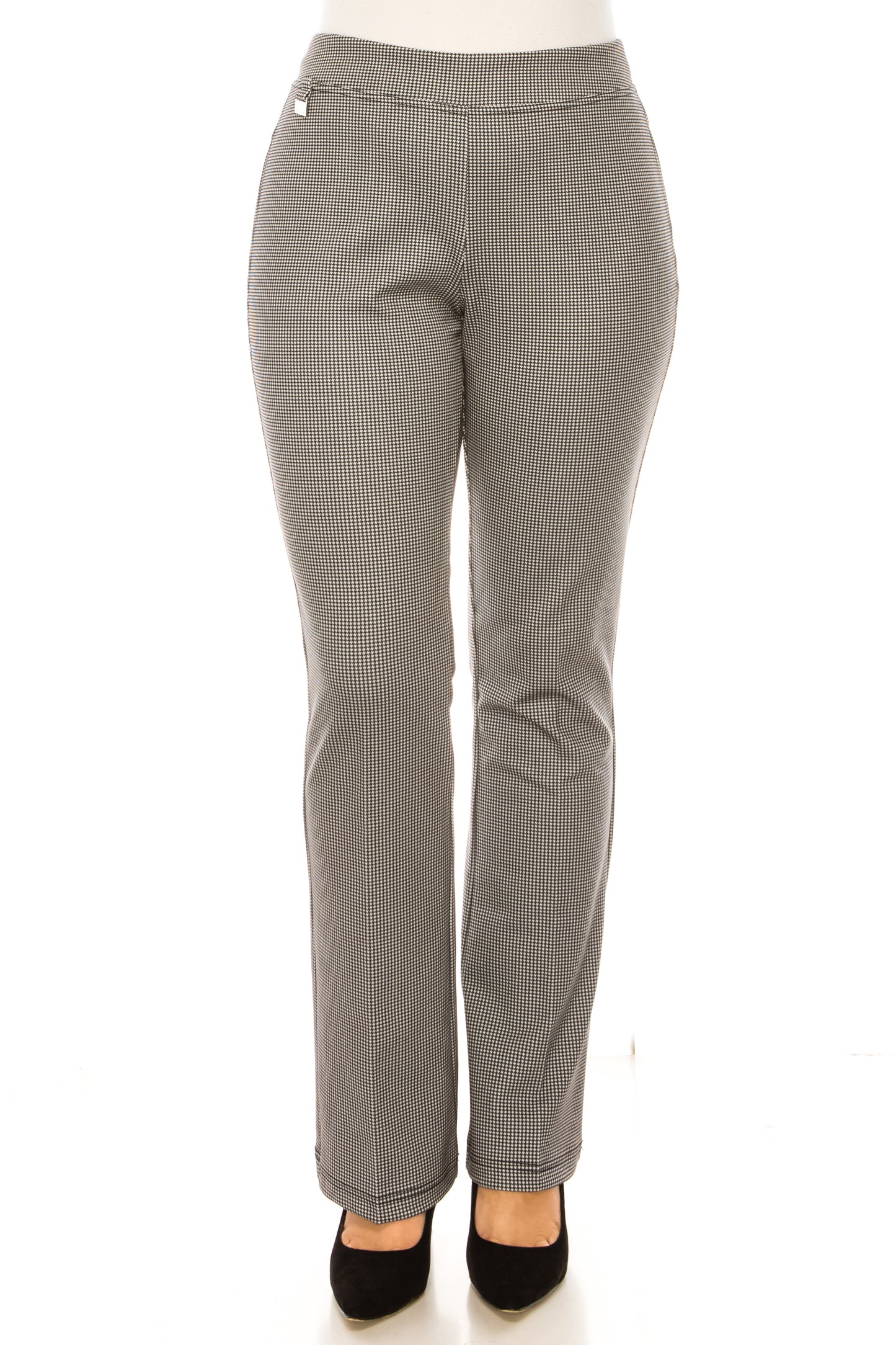 Zac & Rachel Houndstooth Print Boot Cut Pants