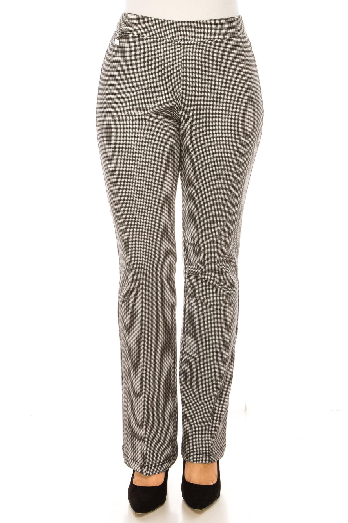 Zac & Rachel Houndstooth Print Boot Cut Pants