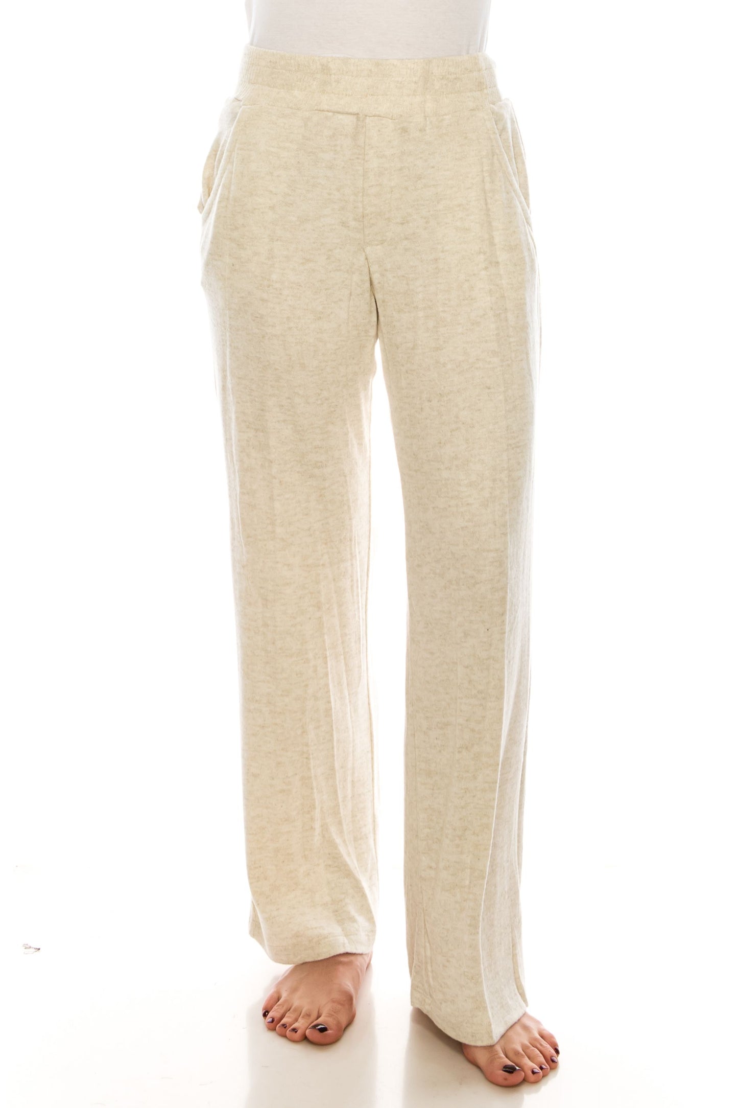 Zac & Rachel Elastic Waist Straight Leg Knit Pants