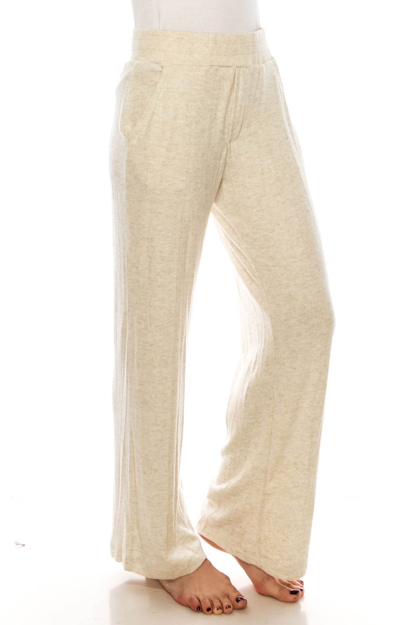 Zac & Rachel Elastic Waist Straight Leg Knit Pants