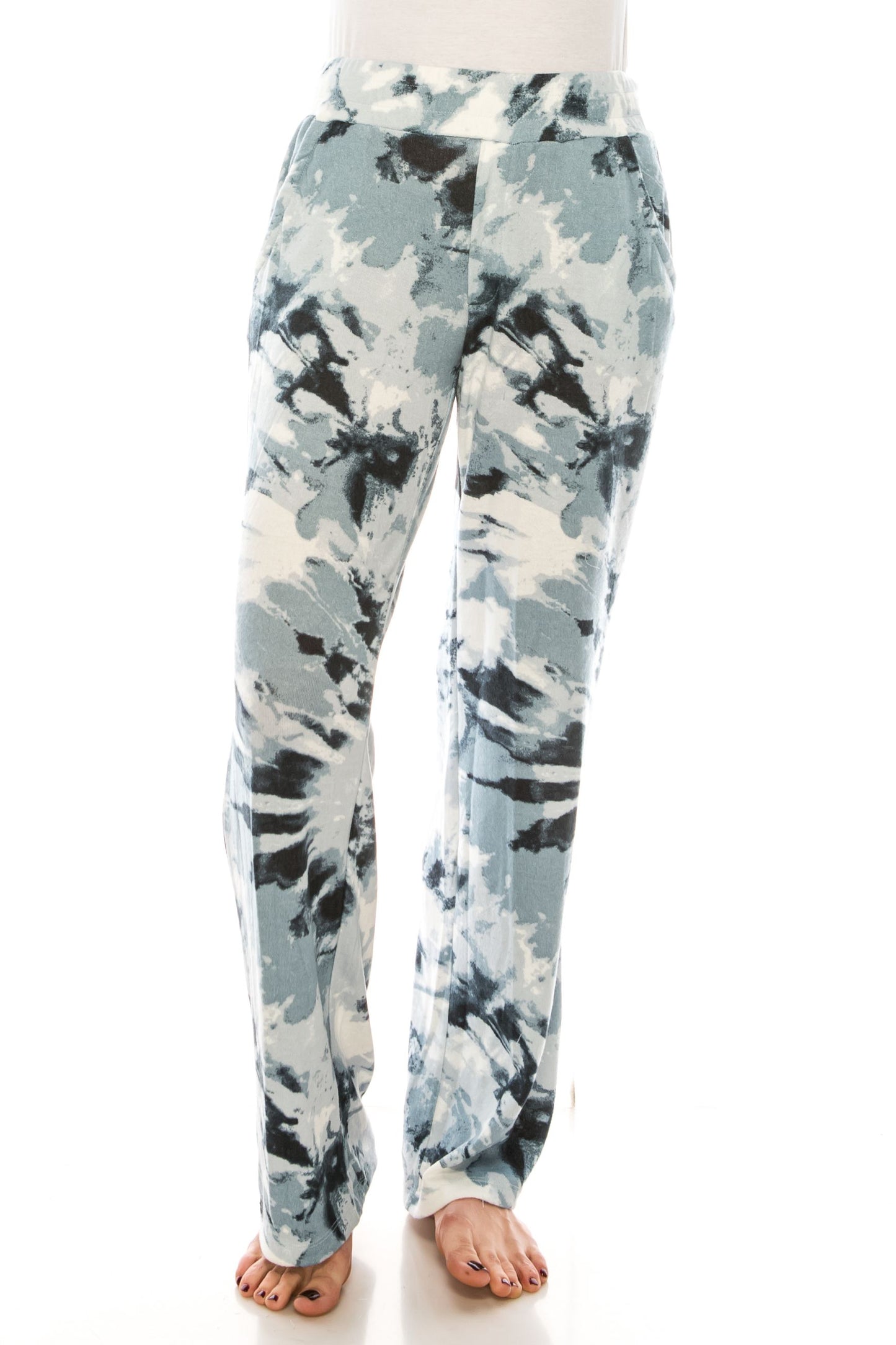 Zac & Rachel Multi-Print Straight Leg Knit Pants