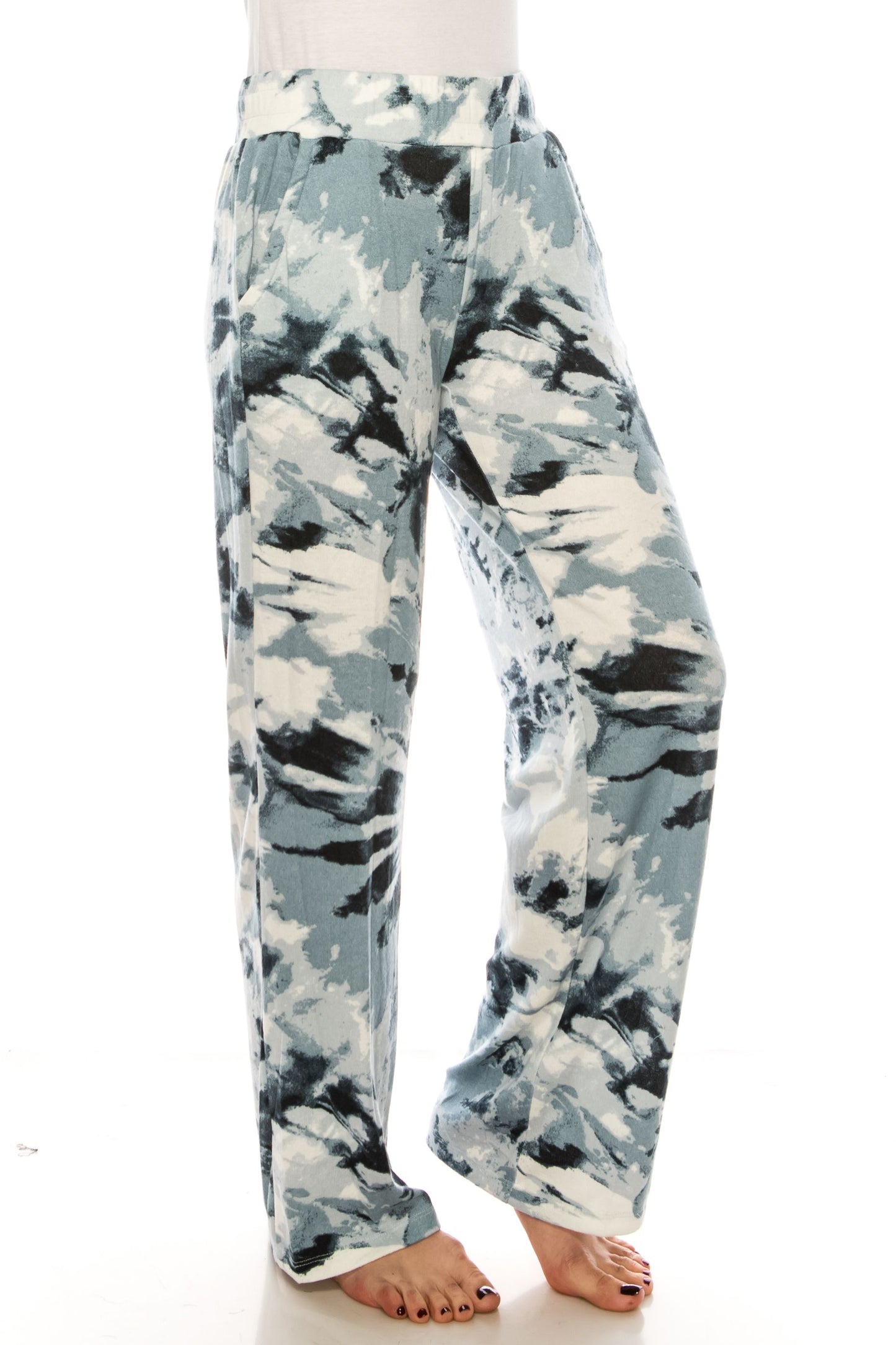 Zac & Rachel Multi-Print Straight Leg Knit Pants