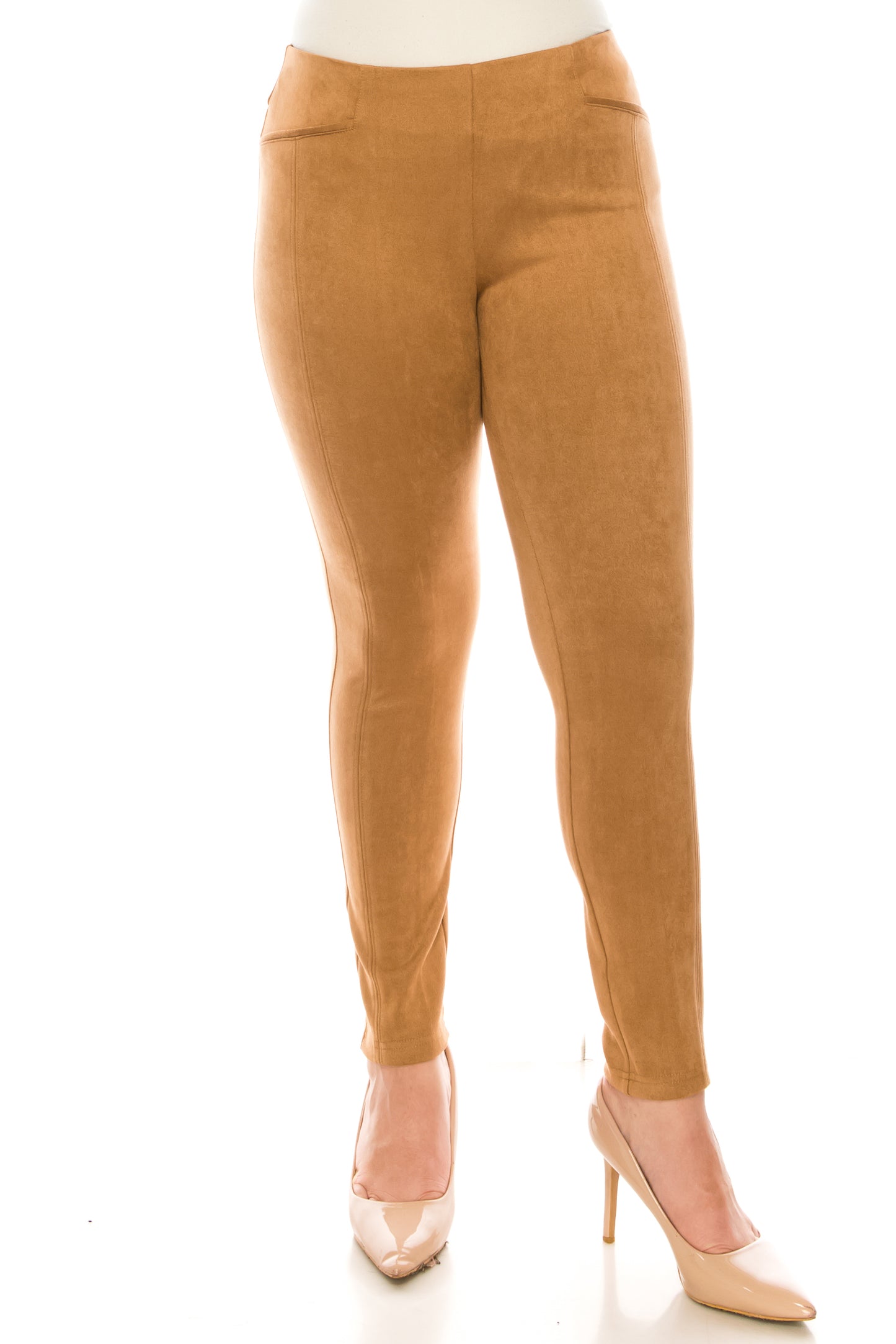 Zac & Rachel Faux-Suede Slim Ankle Leggings