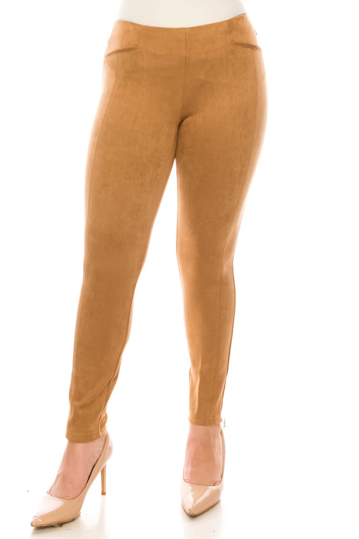 Zac & Rachel Faux-Suede Slim Ankle Leggings