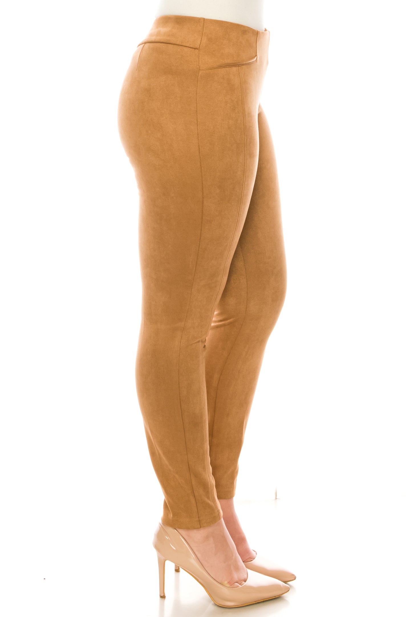 Zac & Rachel Faux-Suede Slim Ankle Leggings