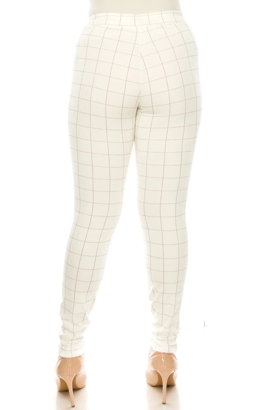 Zac & Rachel Windowpane Plaid Skinny Pants