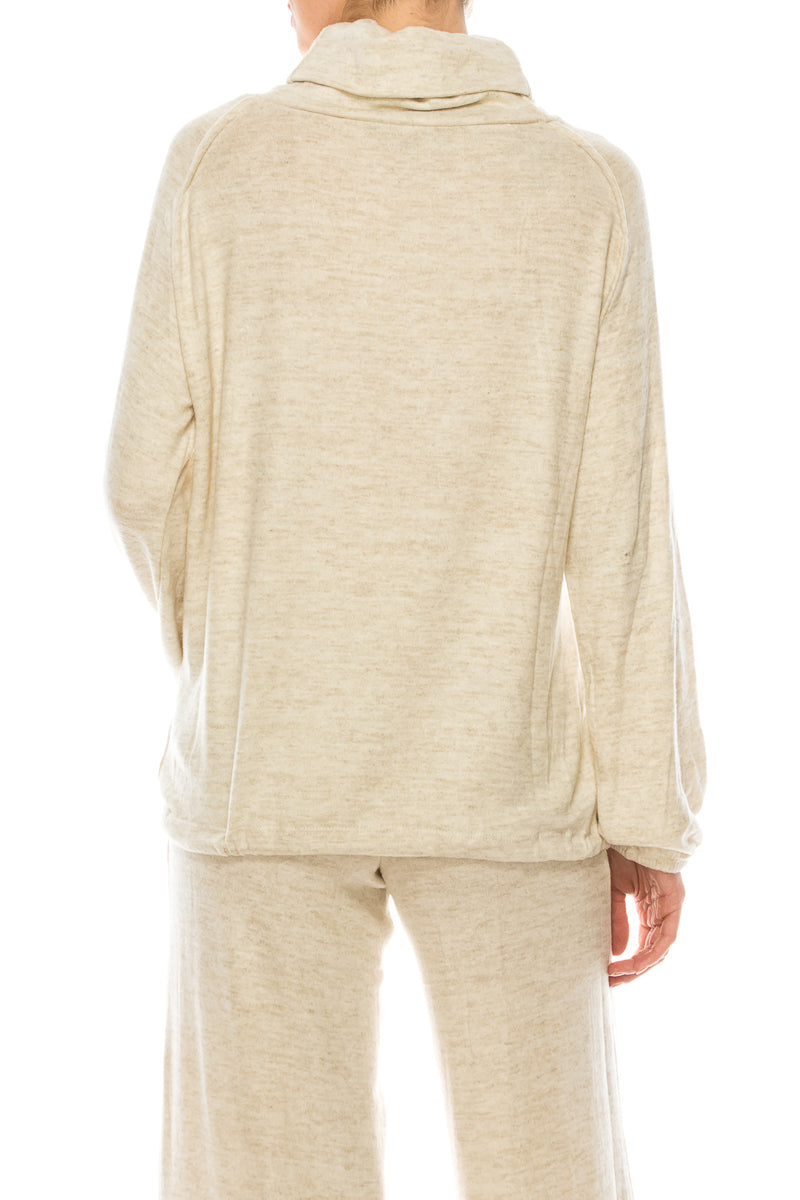 Zac & Rachel Long Sleeve Mock Neck Pullover Top