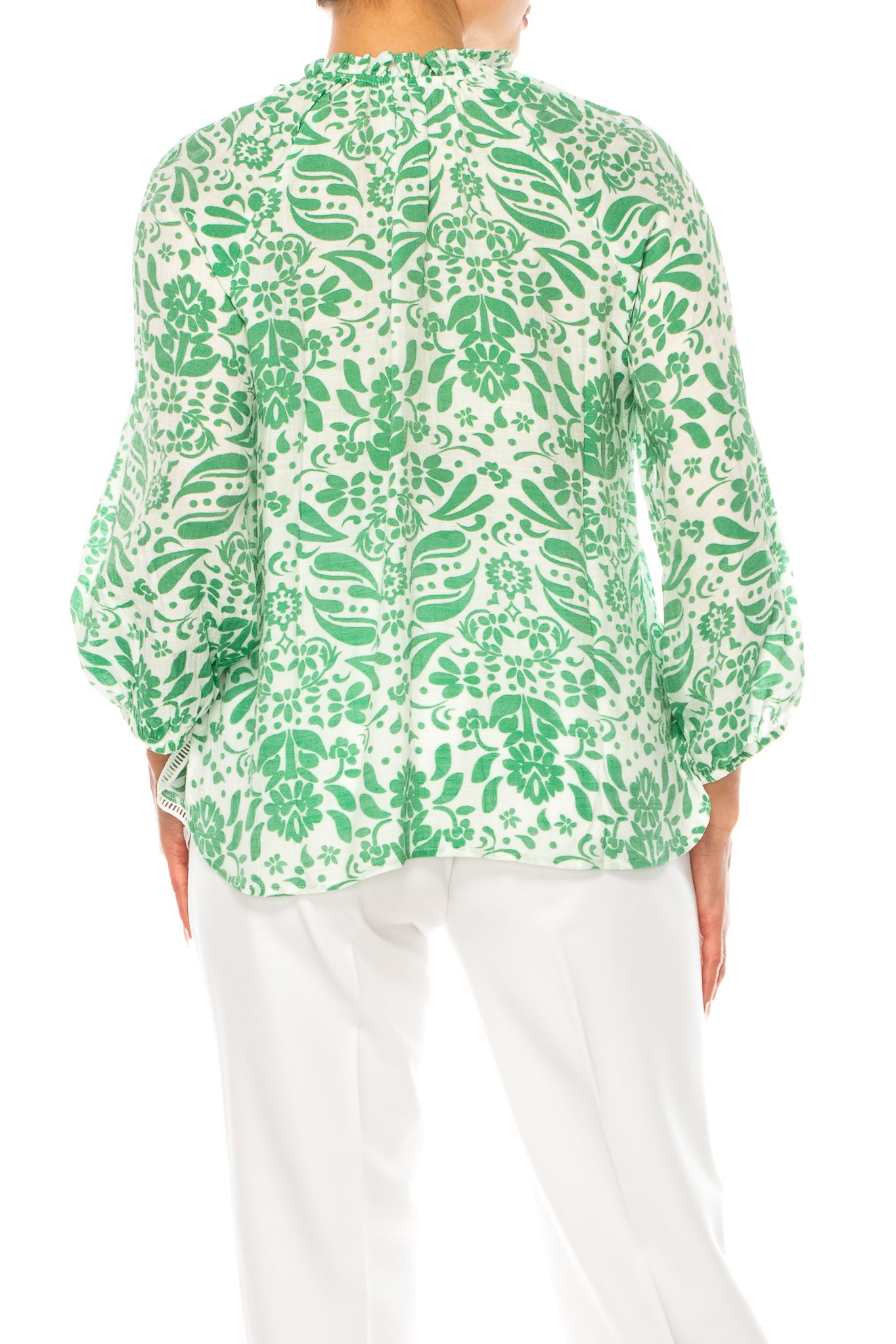 Zac & Rachel Long Sleeve Embroidered Detail Blouse