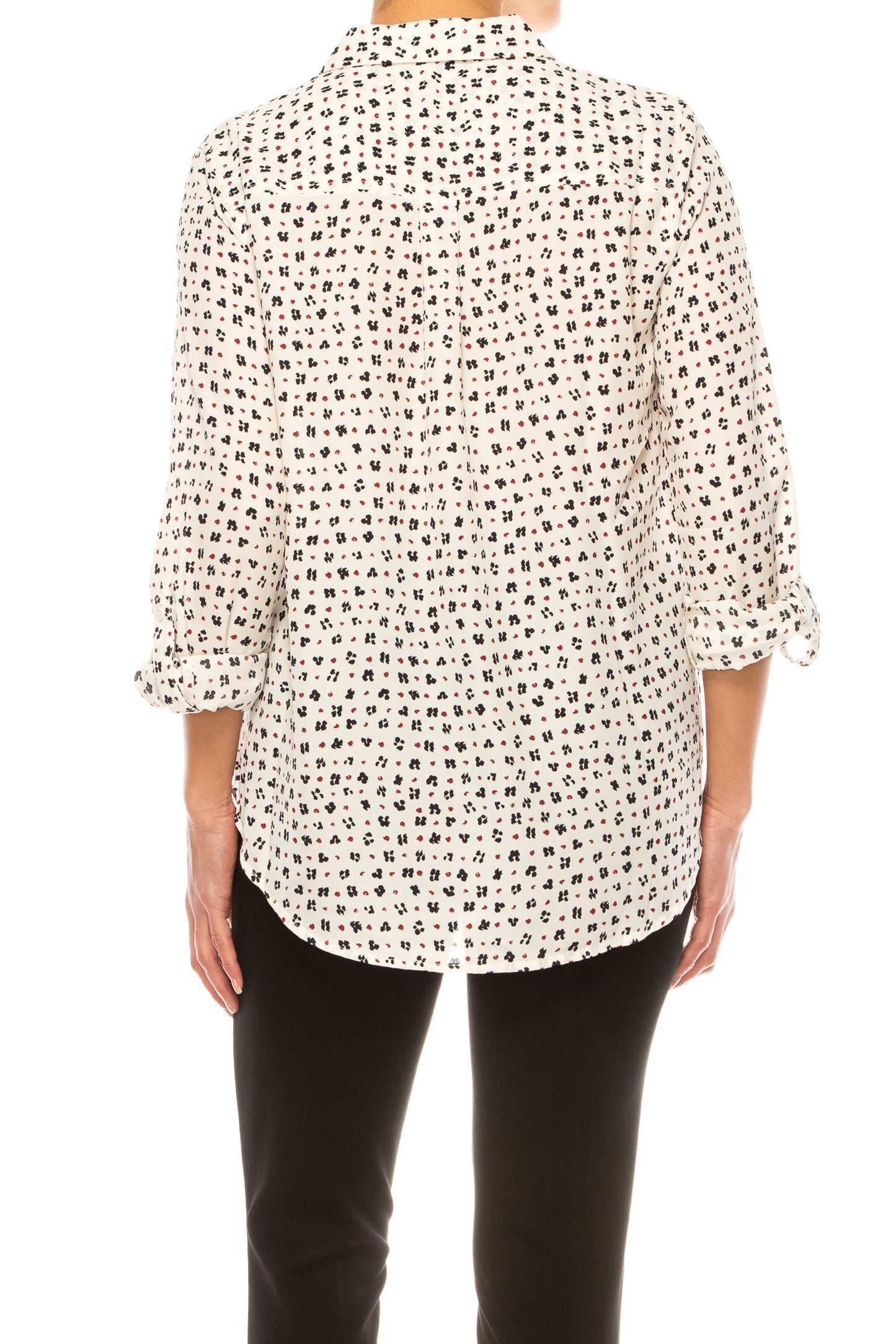Zac & Rachel Printed 3/4 Sleeve Button Down Shirt