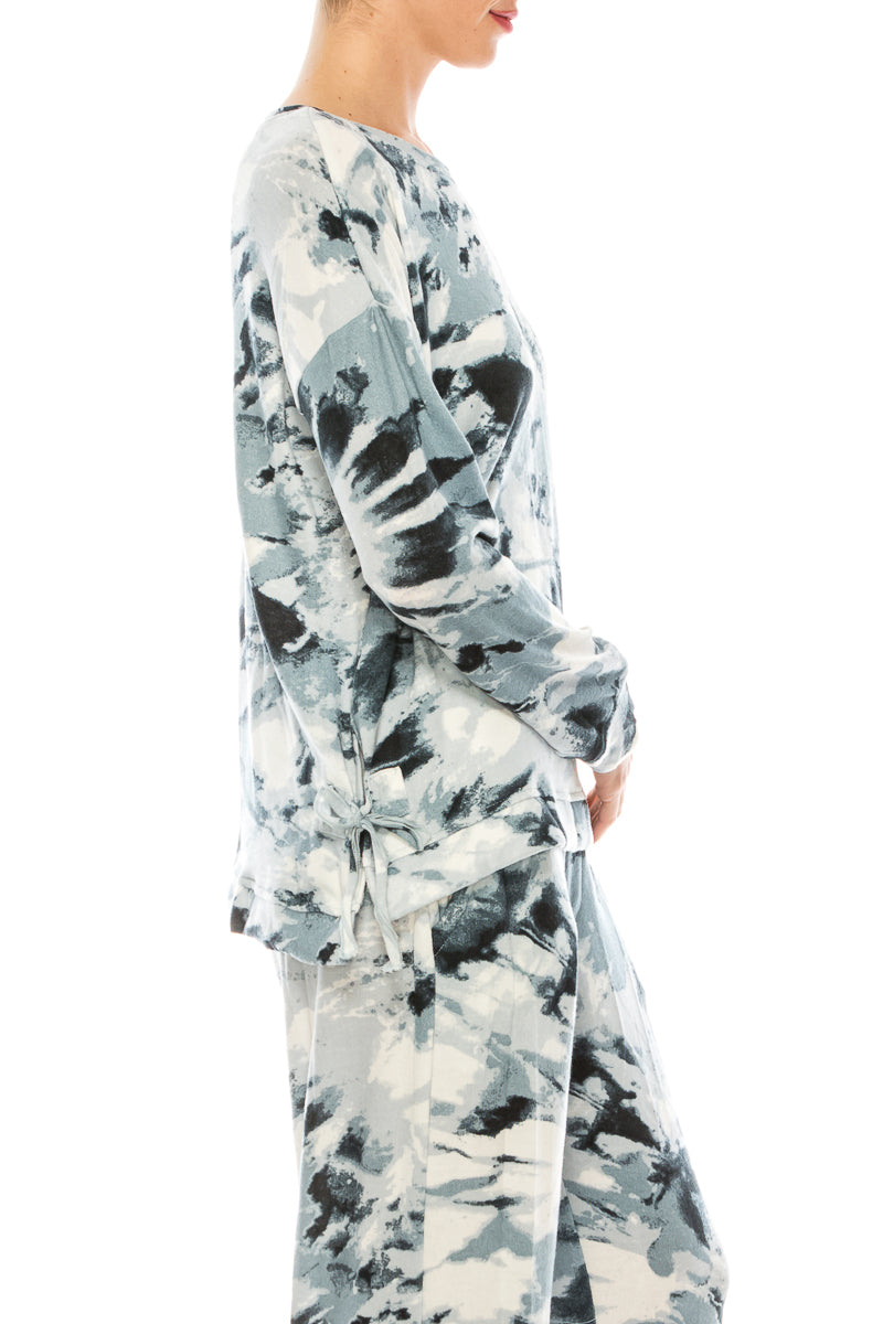 Zac & Rachel Multi-Print Long Sleeve Knit Top