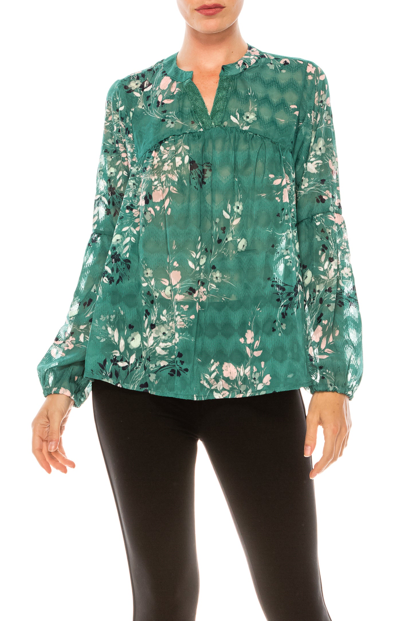 Zac & Rachel Multi-Print Long Sleeve Swing Top