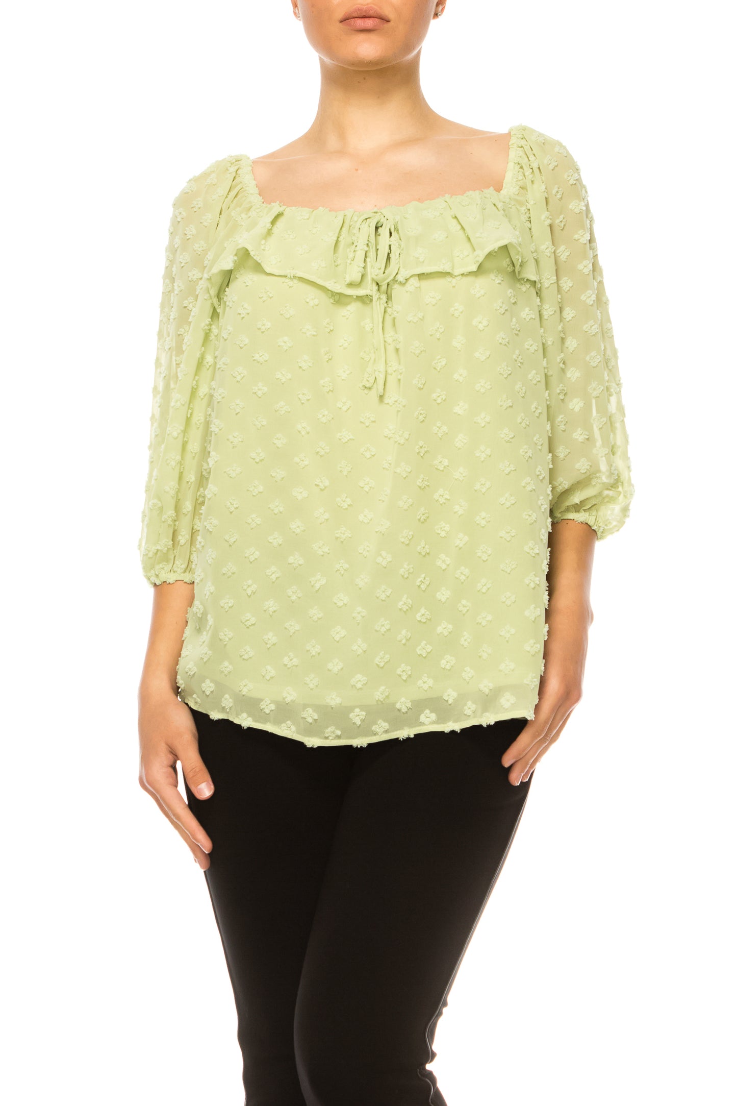 Zac & Rachel Floral Peasant Tie Top