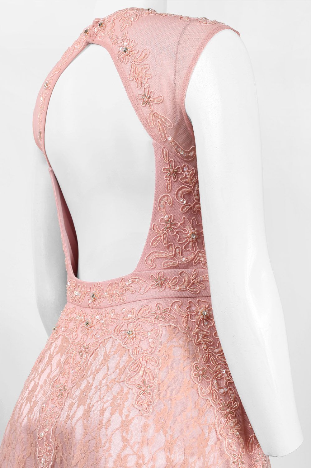 Sue Wong Cap Sleeve Cutout Back Floral Party Dress