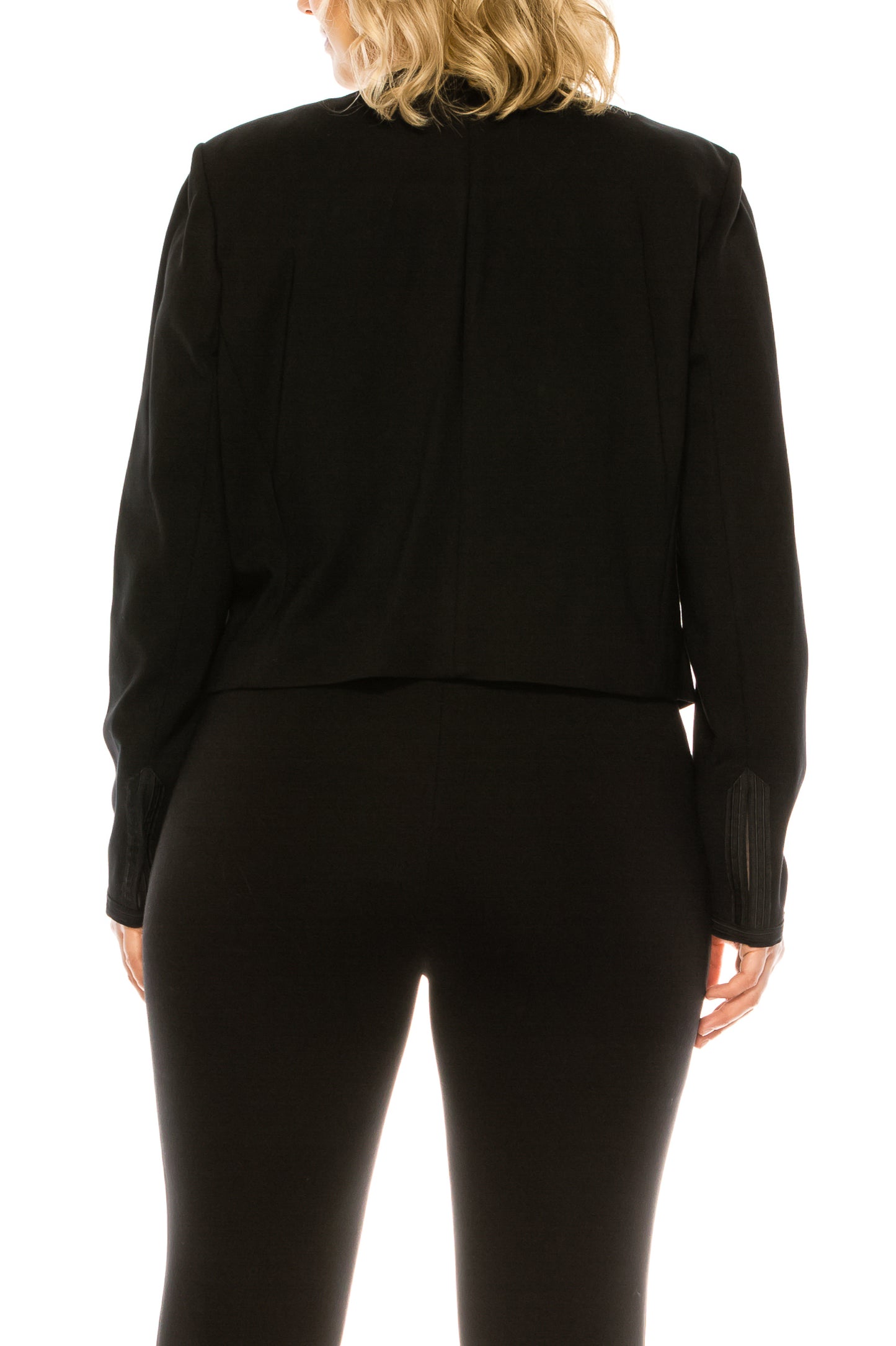 Nygard Black Double Breasted Crop Blazer