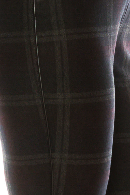 Nygard Navy Plaid Print 3 Pocket Skinny Jegging