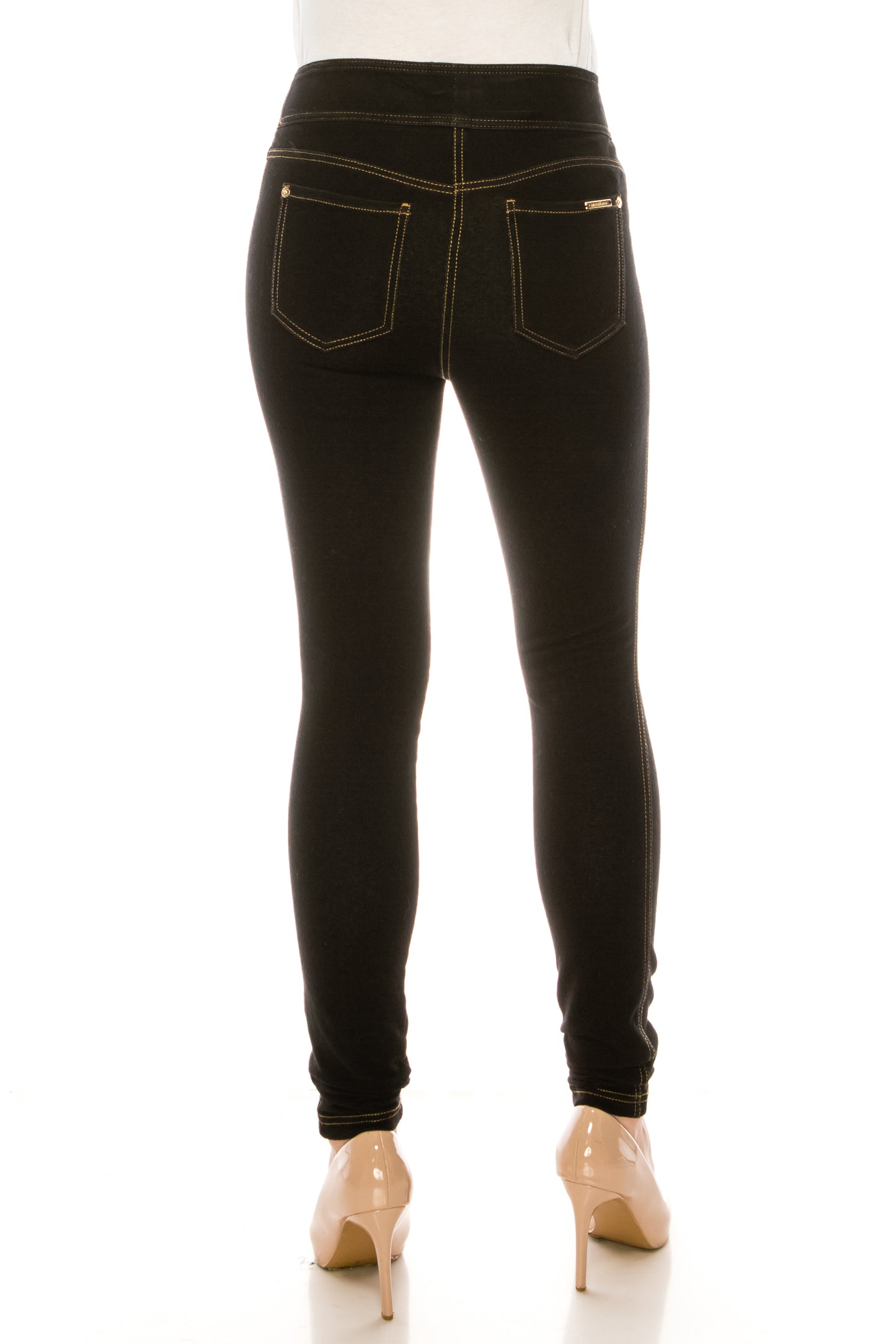 Nygard Black Denim Three Pocket Elastic Waist Skinny Jegging