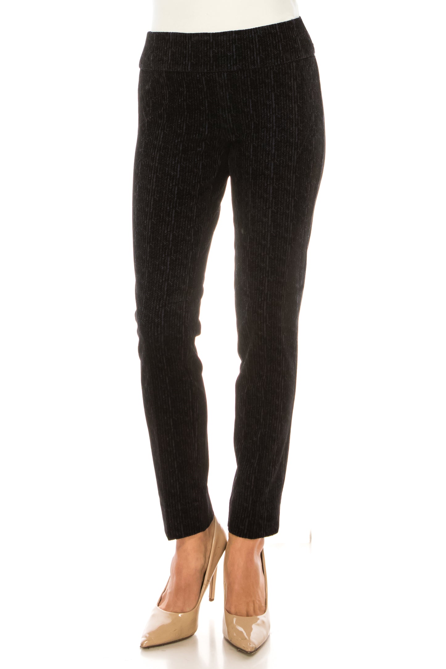 Zac & Rachel Printed Velvet Ankle Pull-On Pants