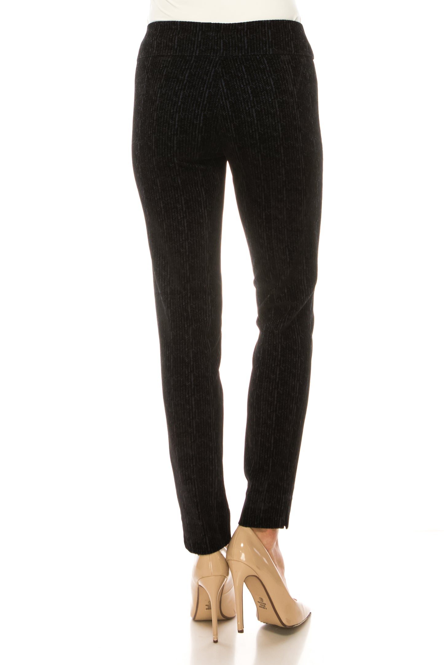 Zac & Rachel Printed Velvet Ankle Pull-On Pants