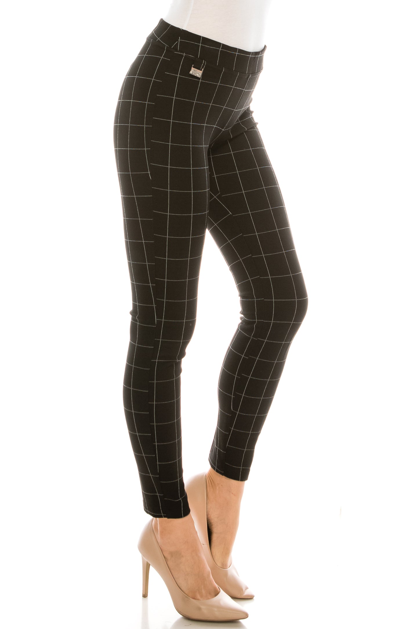 Zac & Rachel Windowpane Plaid Skinny Pants