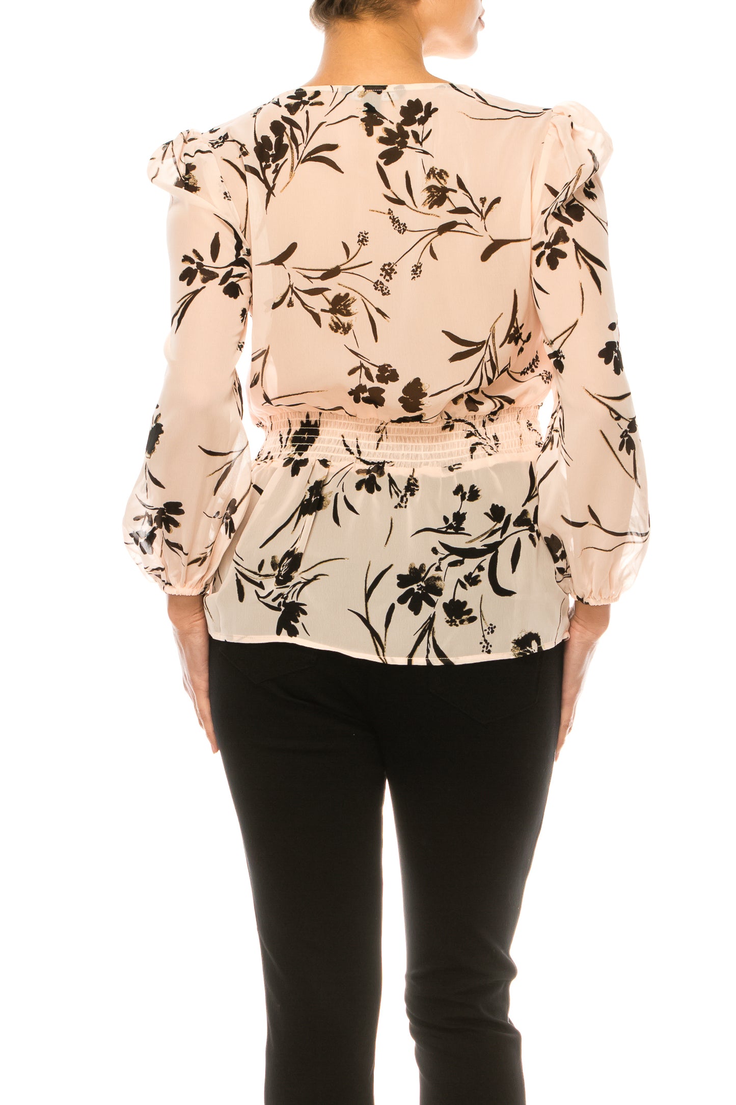Zac & Rachel Long Sleeve Smocked Waist Top