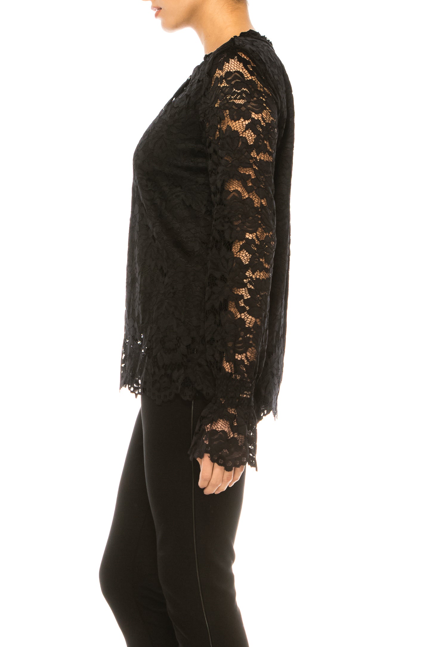 Zac & Rachel Floral Lace Long Sleeve Top