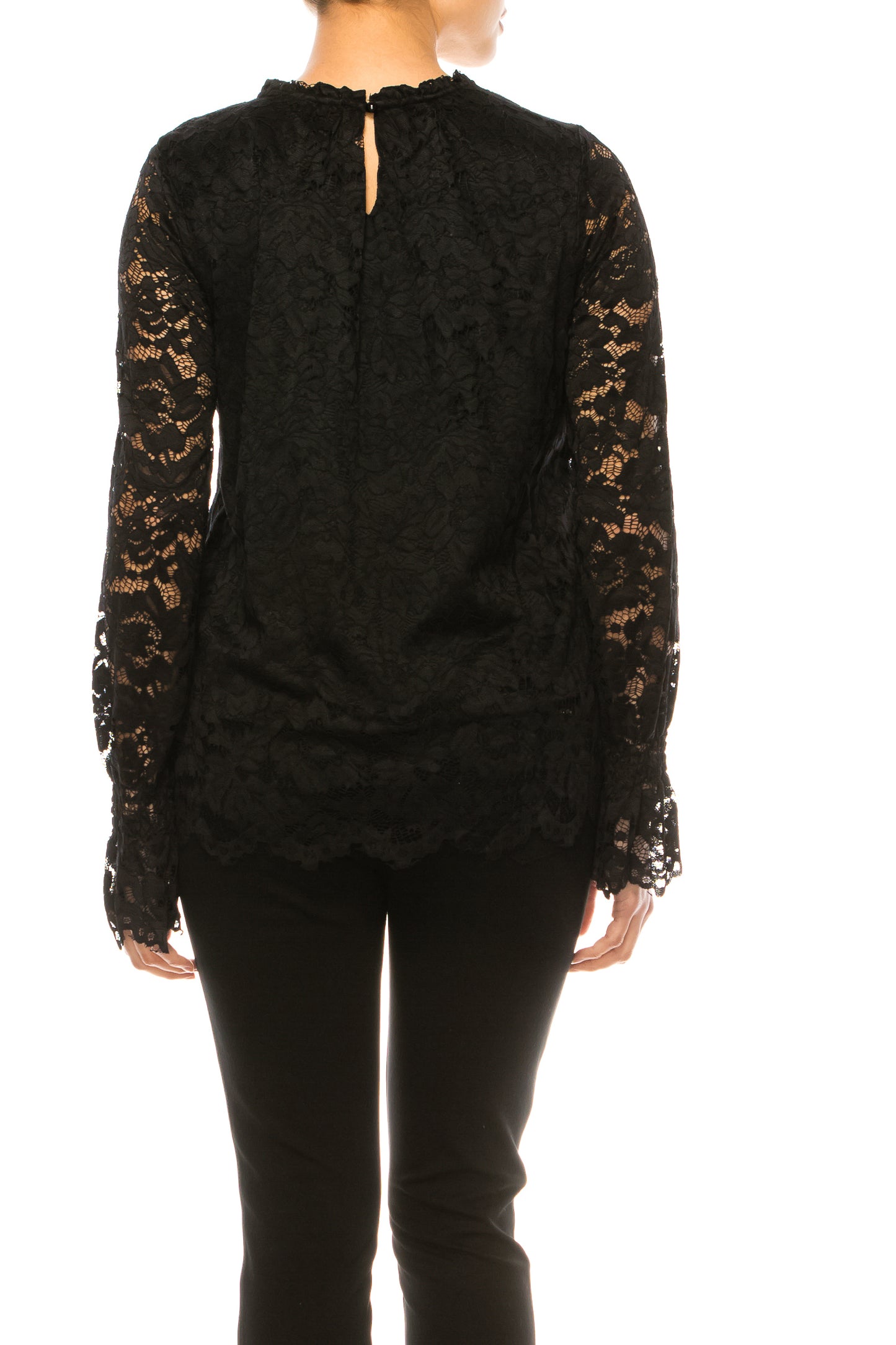 Zac & Rachel Floral Lace Long Sleeve Top