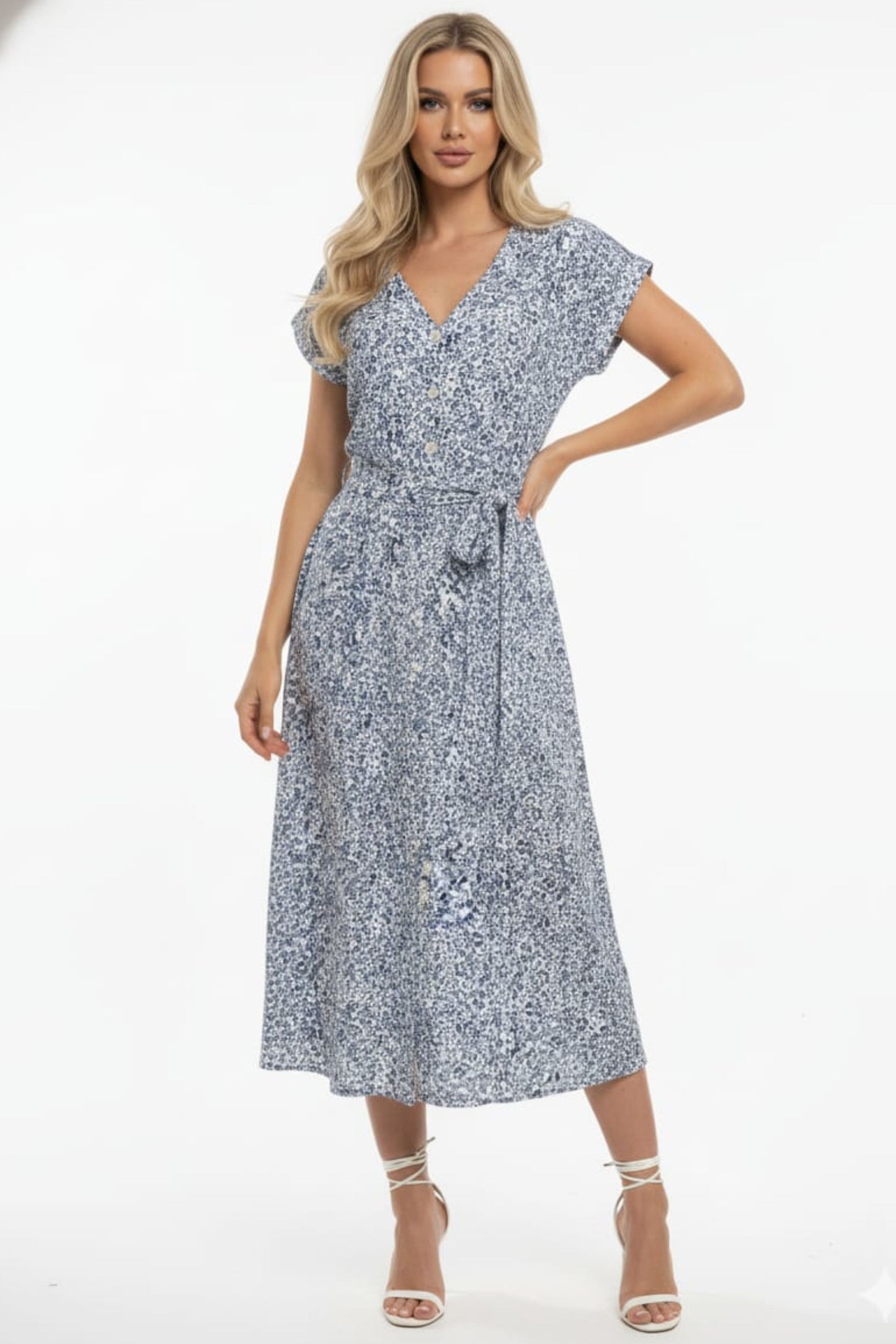 Amour Vert Button-Down Midi Dress