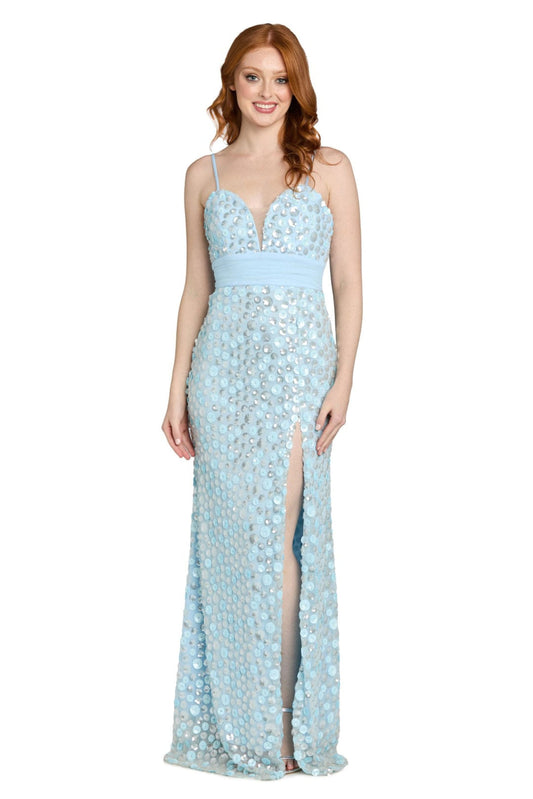 Morgan & Co Sequin Sweetheart Evening Gown