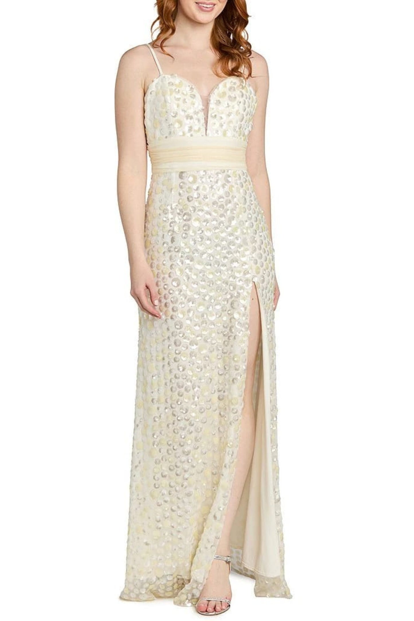 Morgan & Co Sequin Sweetheart Evening Gown