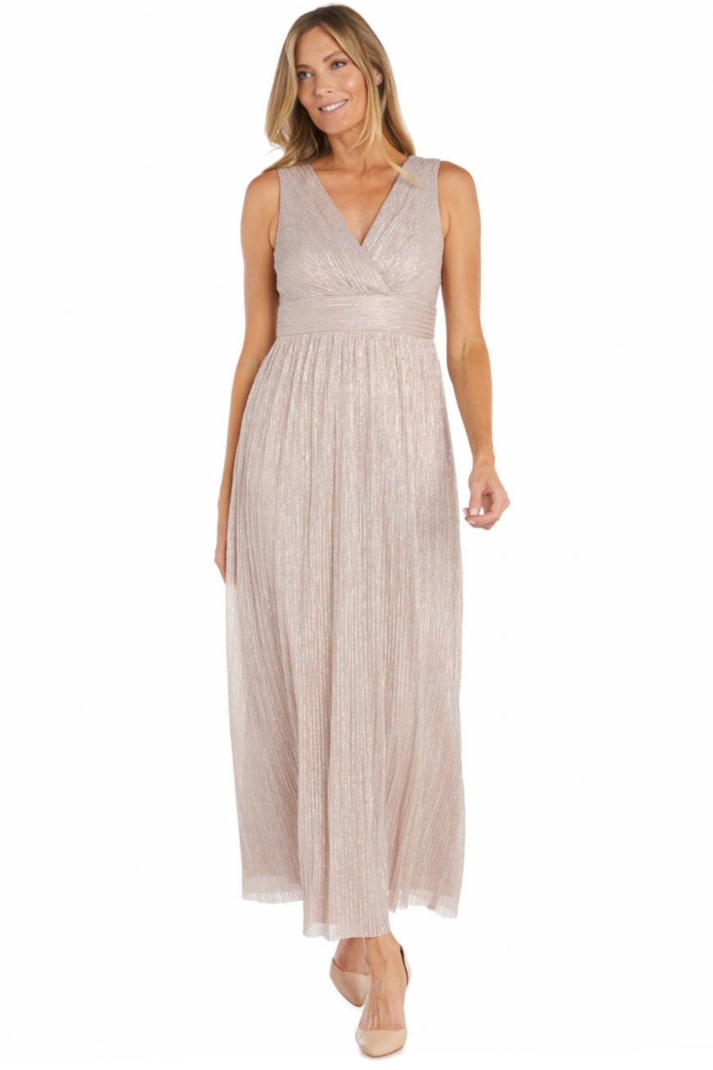 R&M Richards Metallic Shimmer Jacket Dress